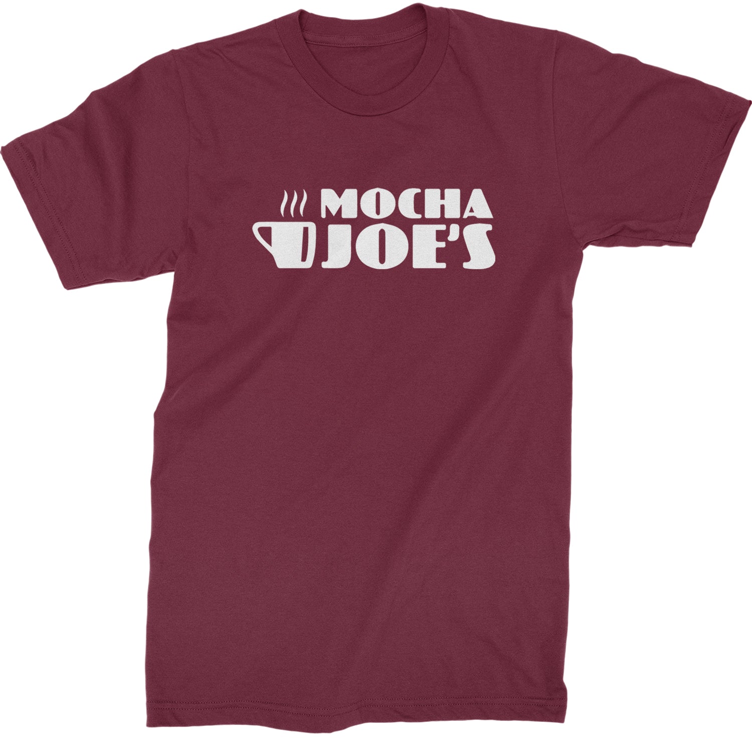 Mocha Joe's Enthusiastic Coffee Mens T-shirt Maroon