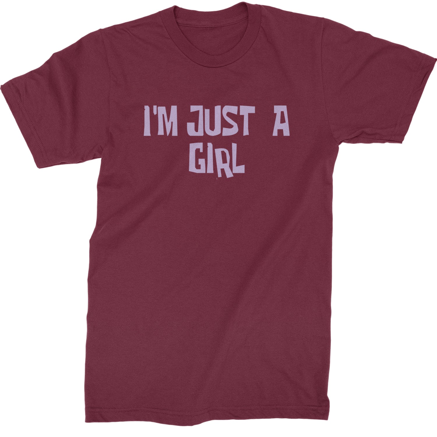 I'm Just A Girl Guts Music Mens T-shirt Maroon