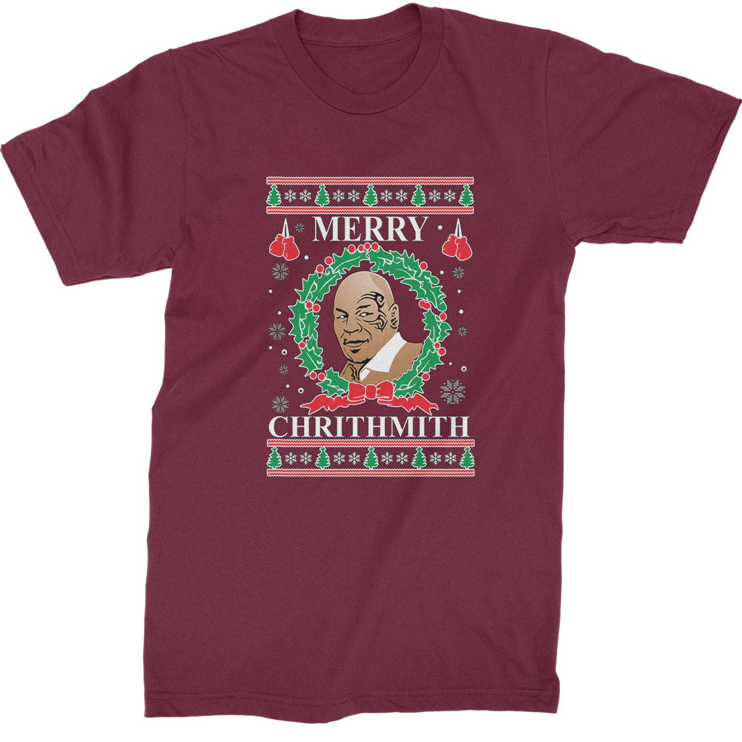 Merry Chrithmith Ugly Christmas  Mens T-shirt Maroon