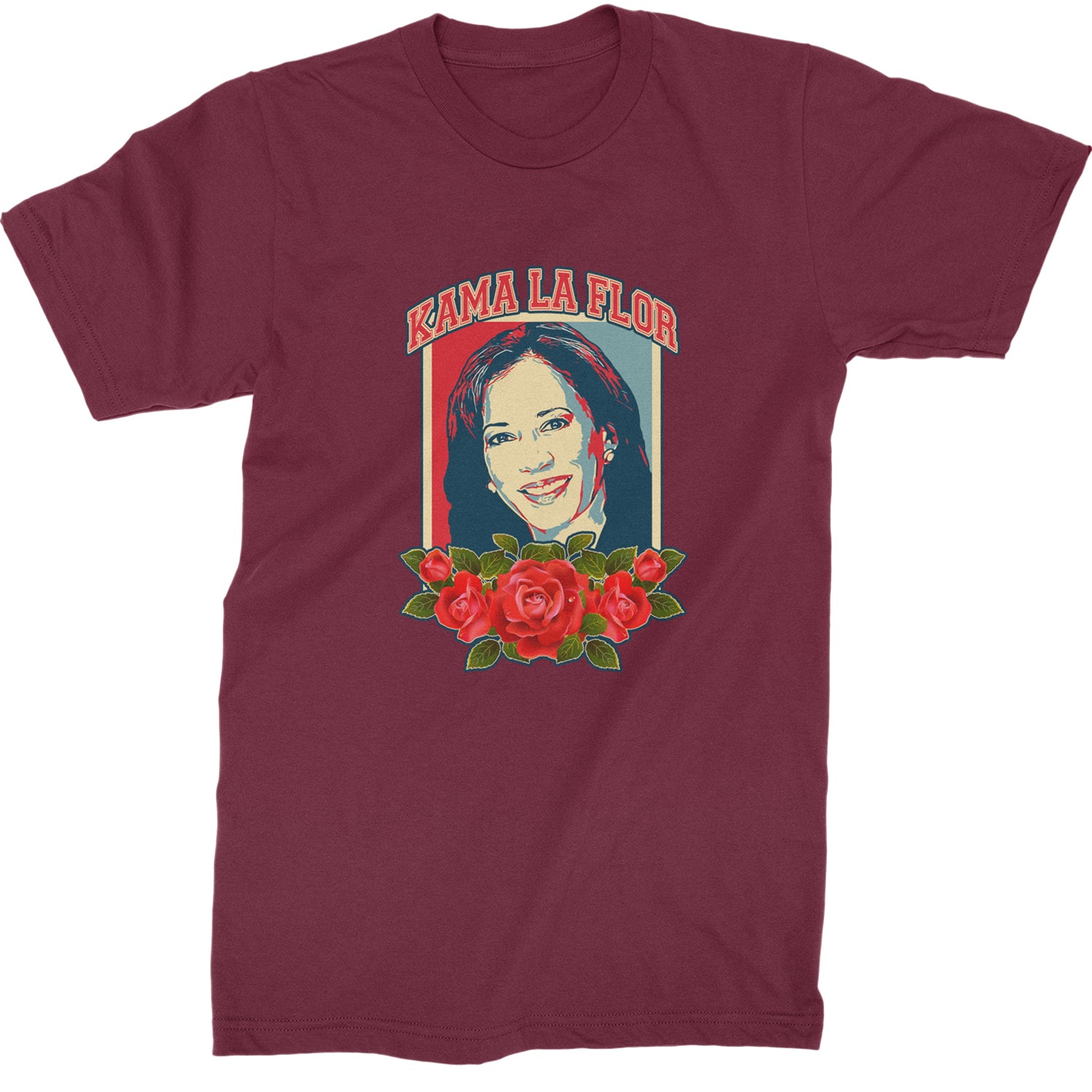 Kama La Flor Kamala Como La Flor Mens T-shirt Maroon