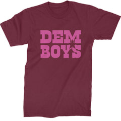 Dem Boys Hot Pink Dallas  Mens T-shirt Maroon
