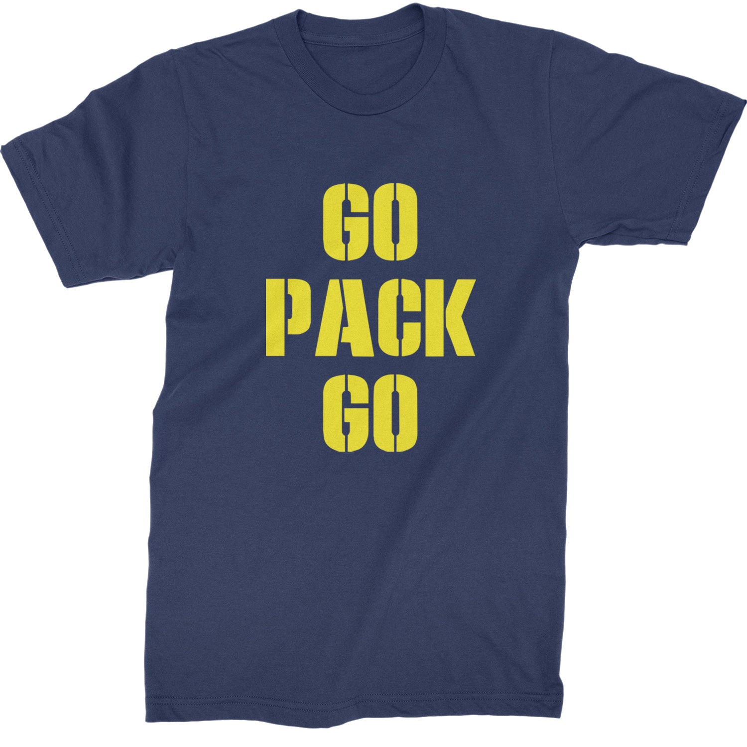 Go Pack Go Green Bay Mens T-shirt Navy Blue