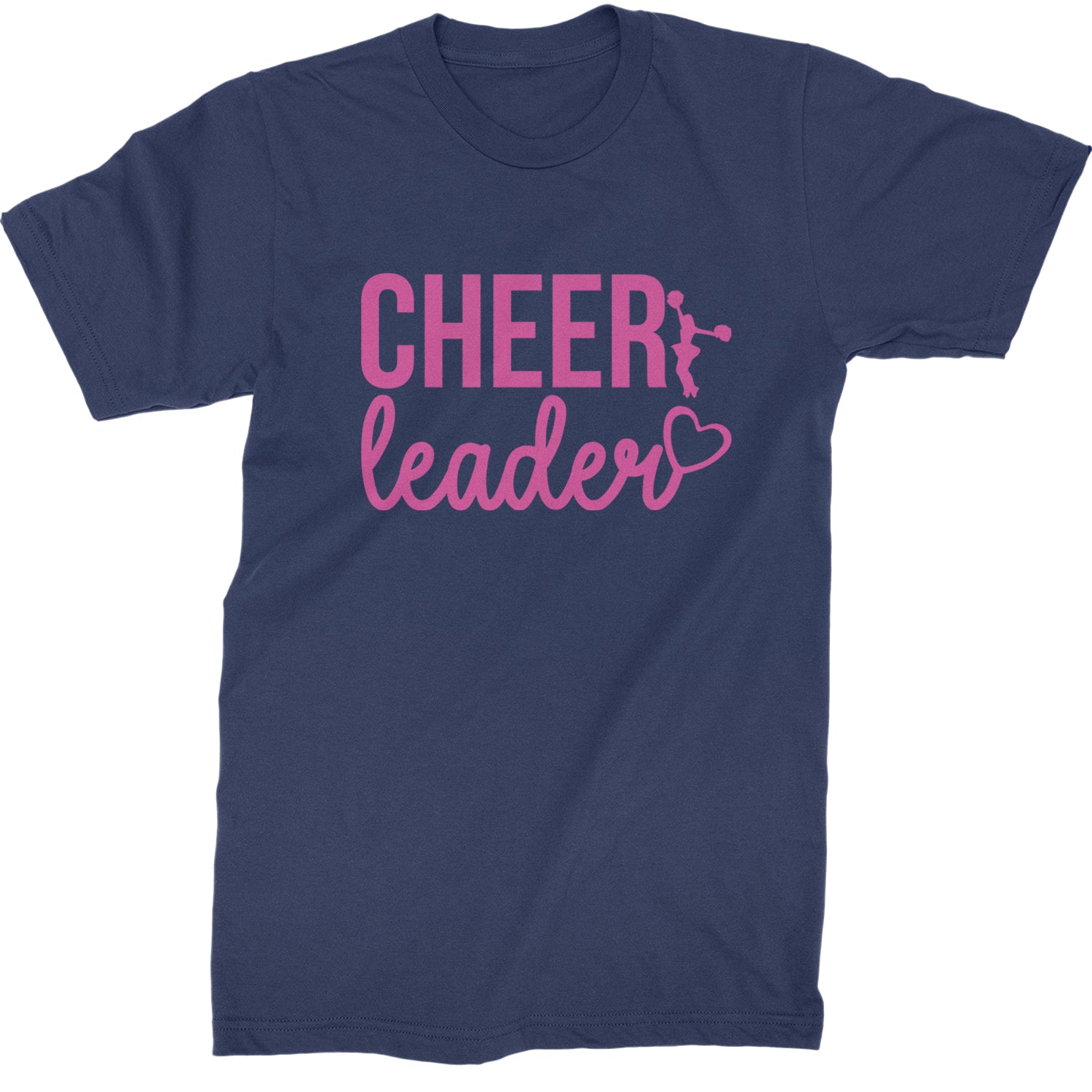 Cheerleader Heart Love Mens T-shirt Navy Blue