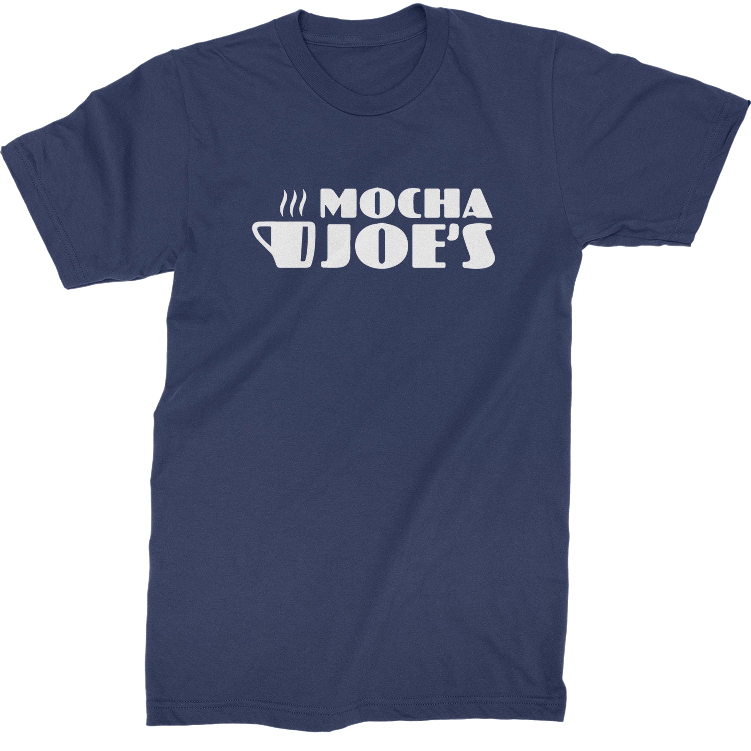 Mocha Joe's Enthusiastic Coffee Mens T-shirt Navy Blue