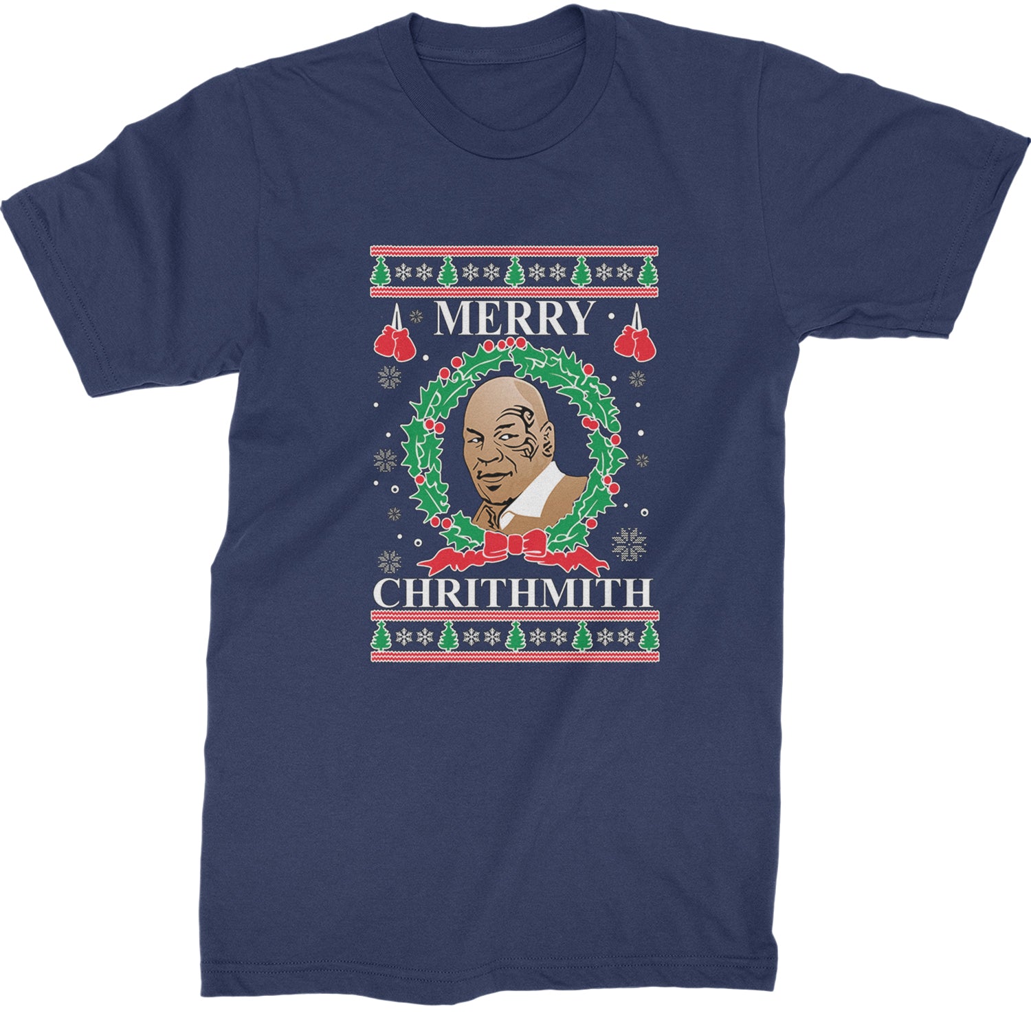 Merry Chrithmith Ugly Christmas  Mens T-shirt Navy Blue