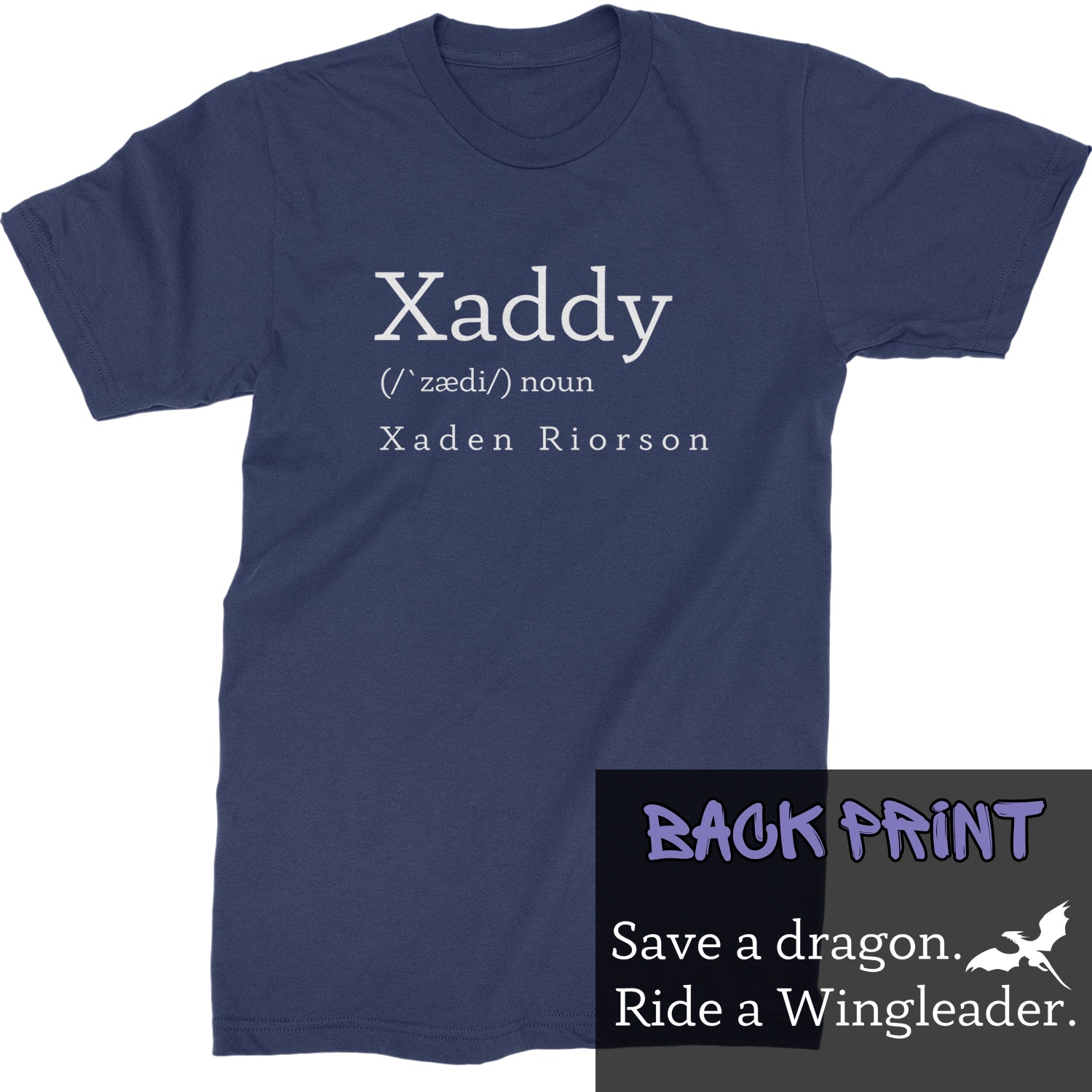 Xaddy Save A Dragon Ride A Wingleader Mens T-shirt Navy Blue