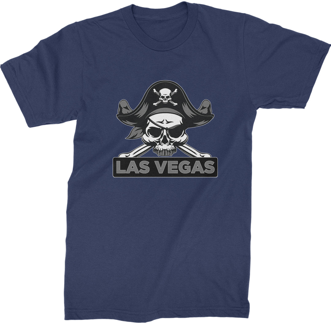 Raider Skull Straight Outta Las Vegas Mens T-shirt Navy Blue