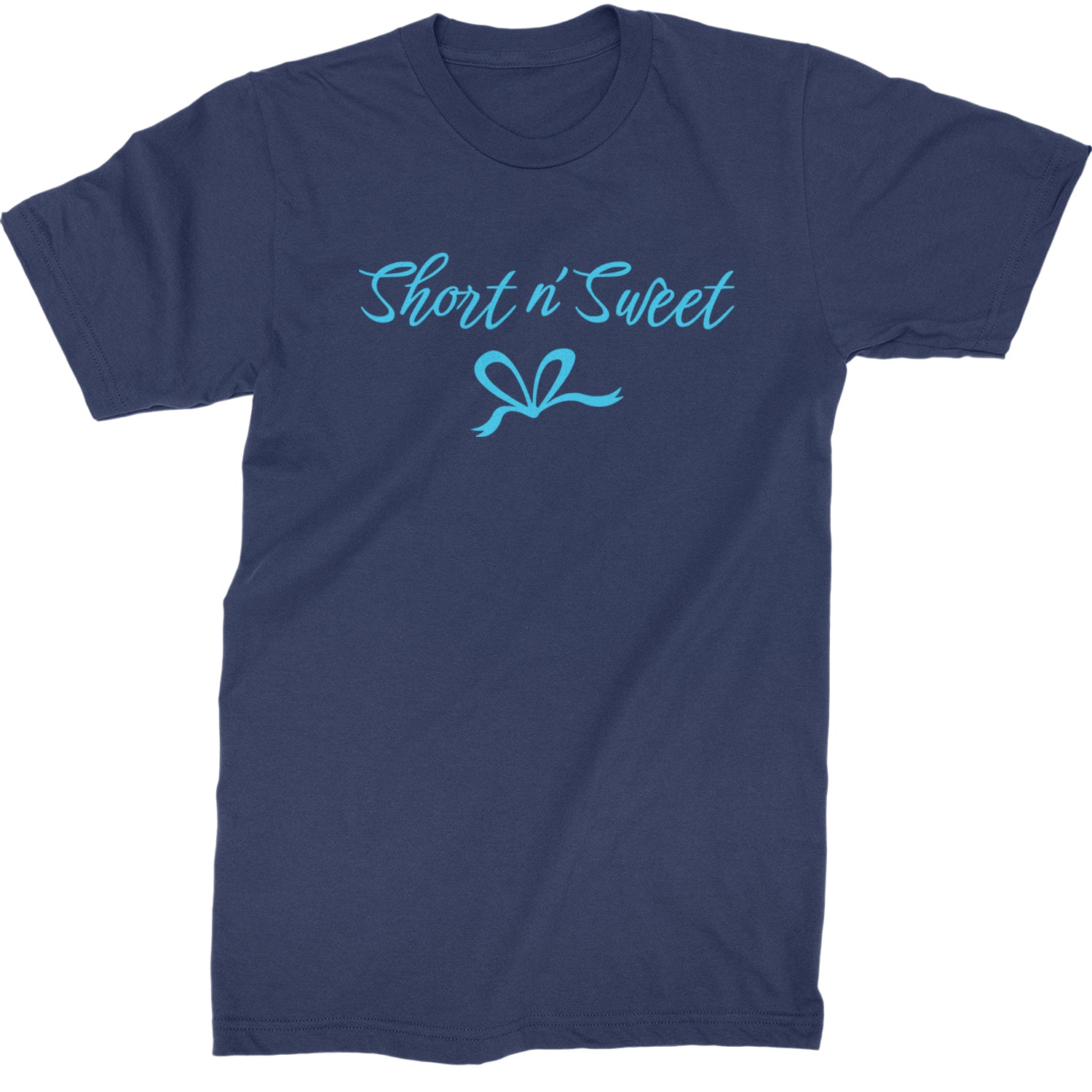 Bow Short N' Sweet Music  Mens T-shirt Navy Blue