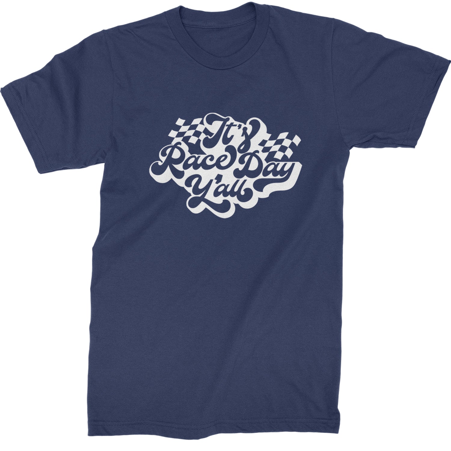 It's Race Day, Y'all Mens T-shirt Navy Blue