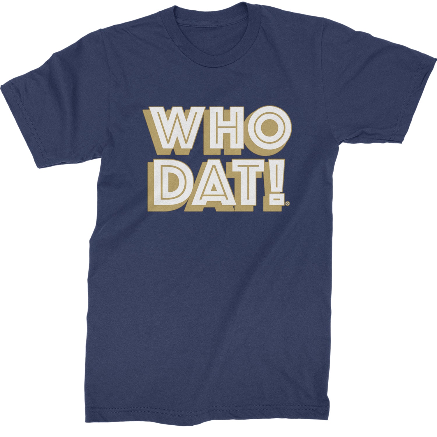 Who Dat Nation Big Bold New Orleans Mens T-shirt Navy Blue