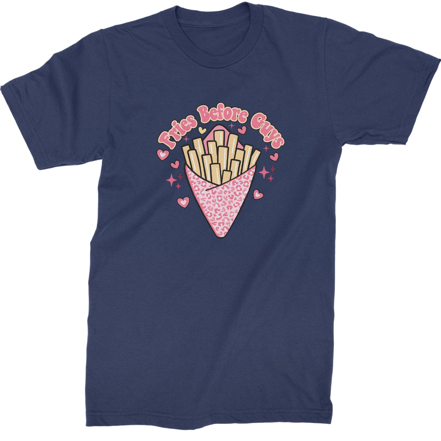 Fries Before Guys  Mens T-shirt Navy Blue