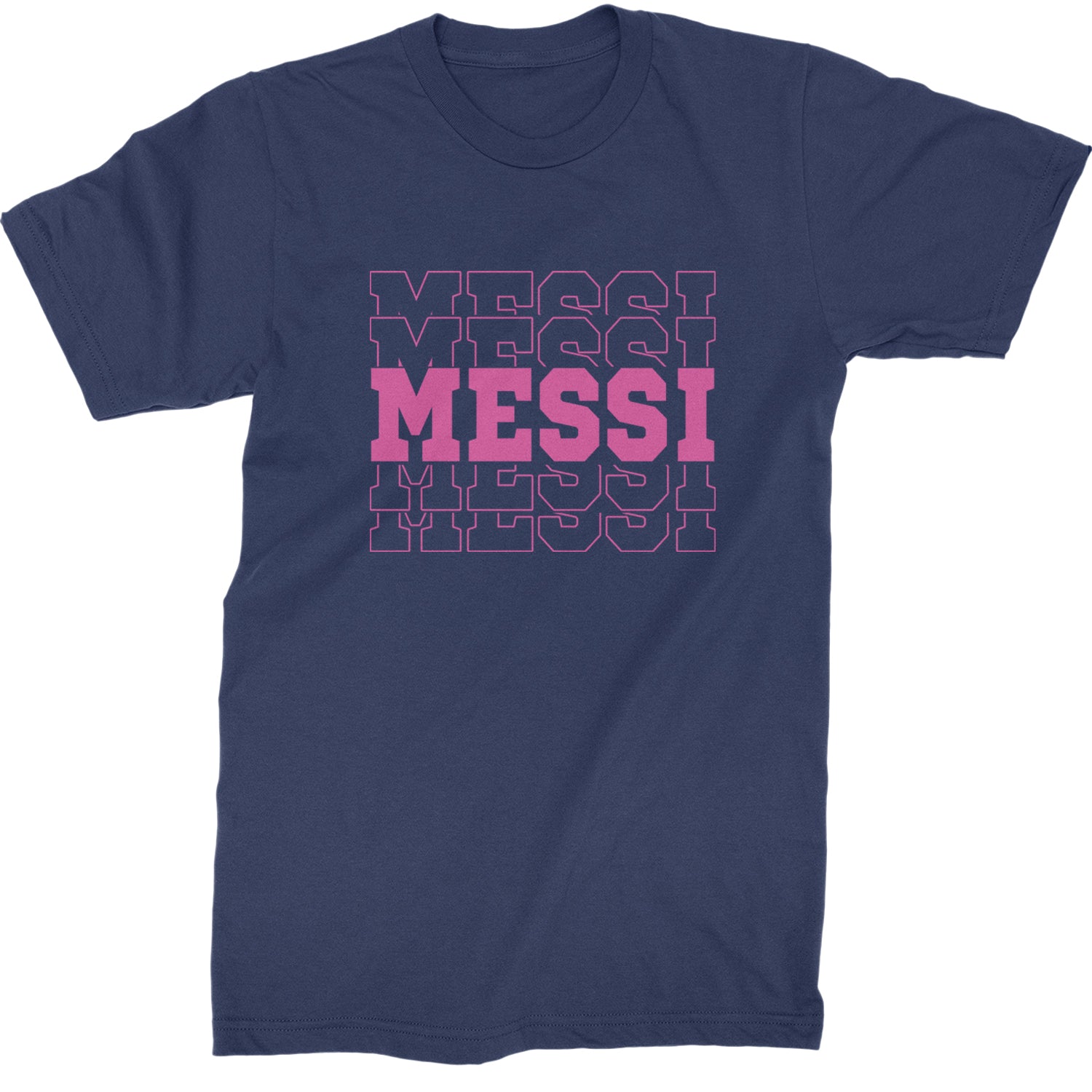 Messi Miami Futbol Mens T-shirt Navy Blue