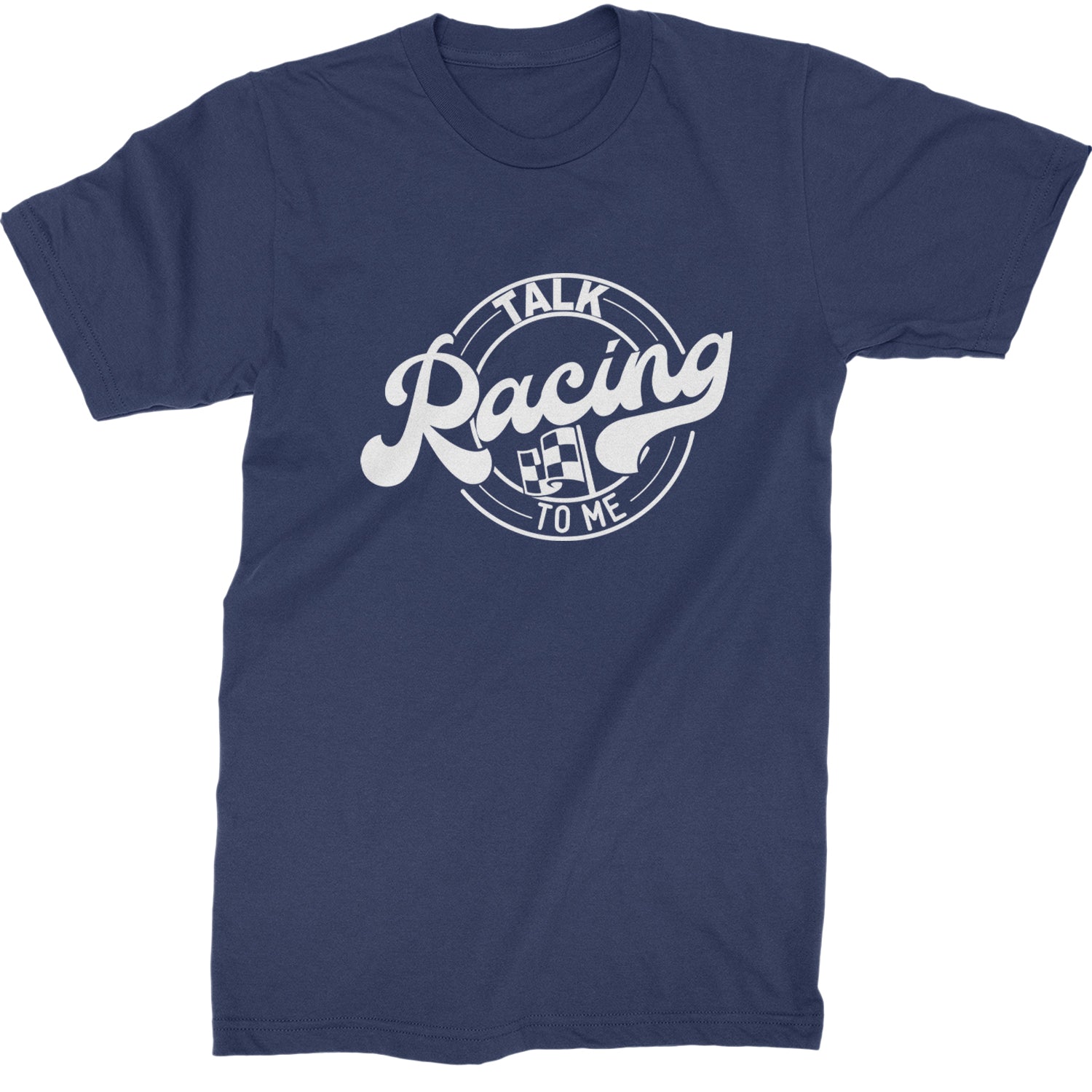 Talk Racing To Me Mens T-shirt Navy Blue