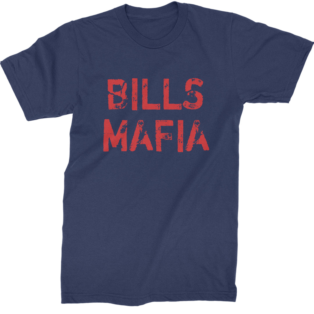 Distressed Bills Mafia Football Mens T-shirt Navy Blue