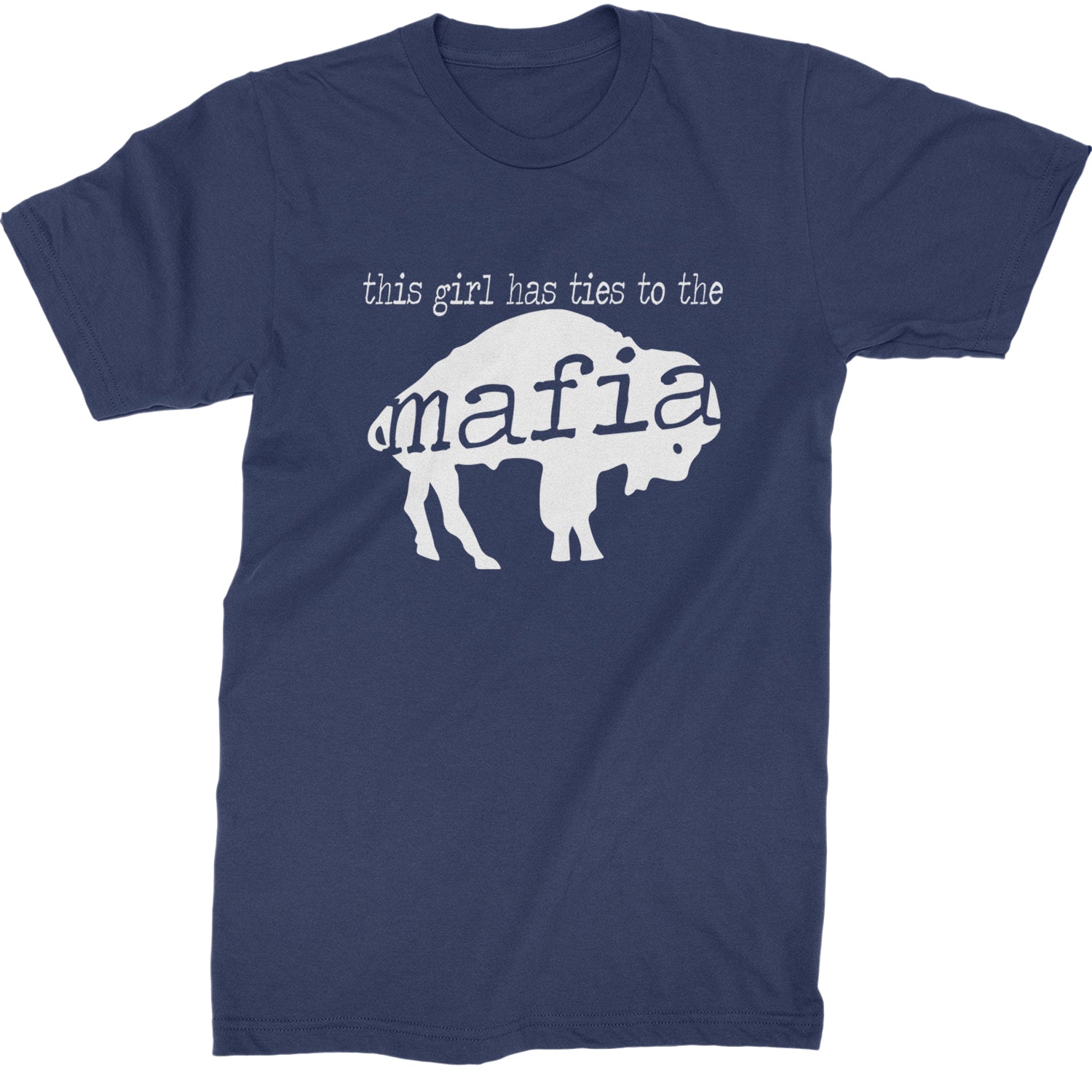 This Girl Has Ties To The Bills Mafia Mens T-shirt Navy Blue