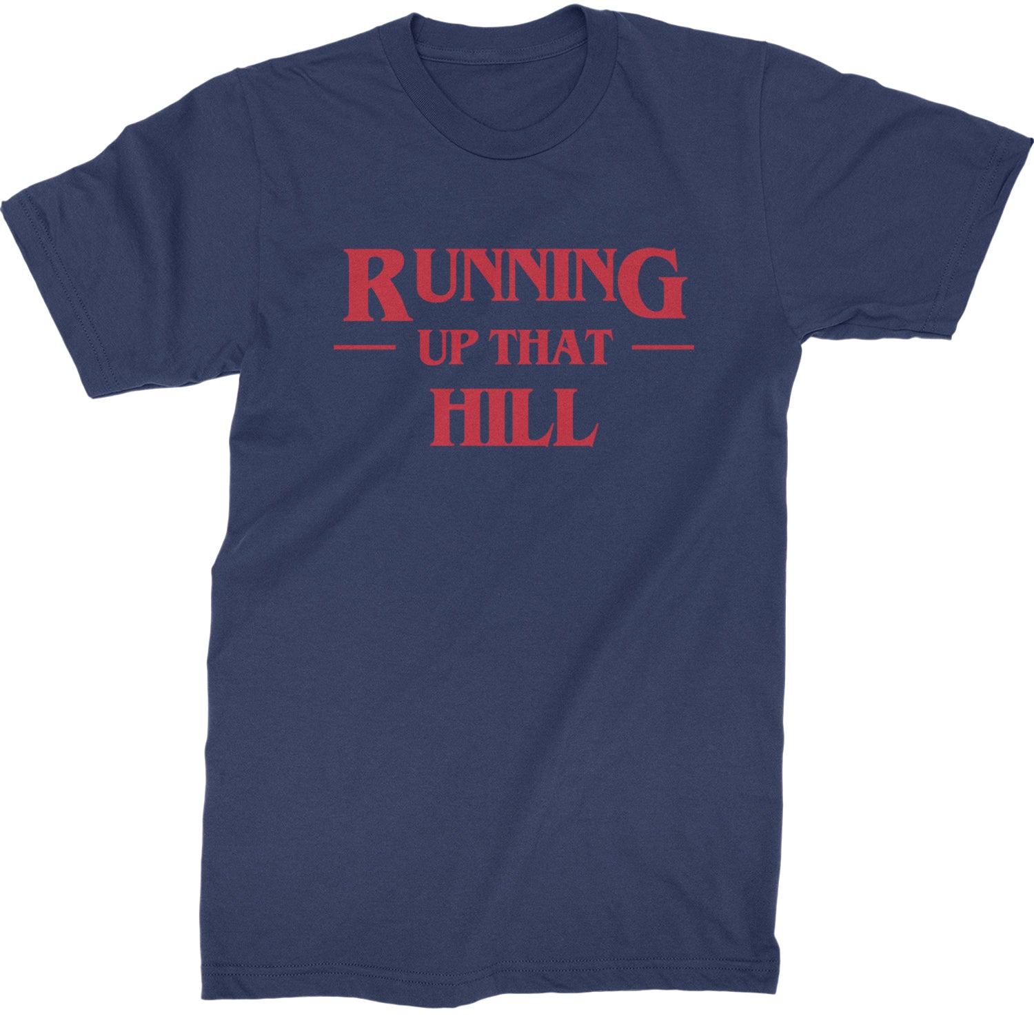 Running Up That Hill  Mens T-shirt Navy Blue