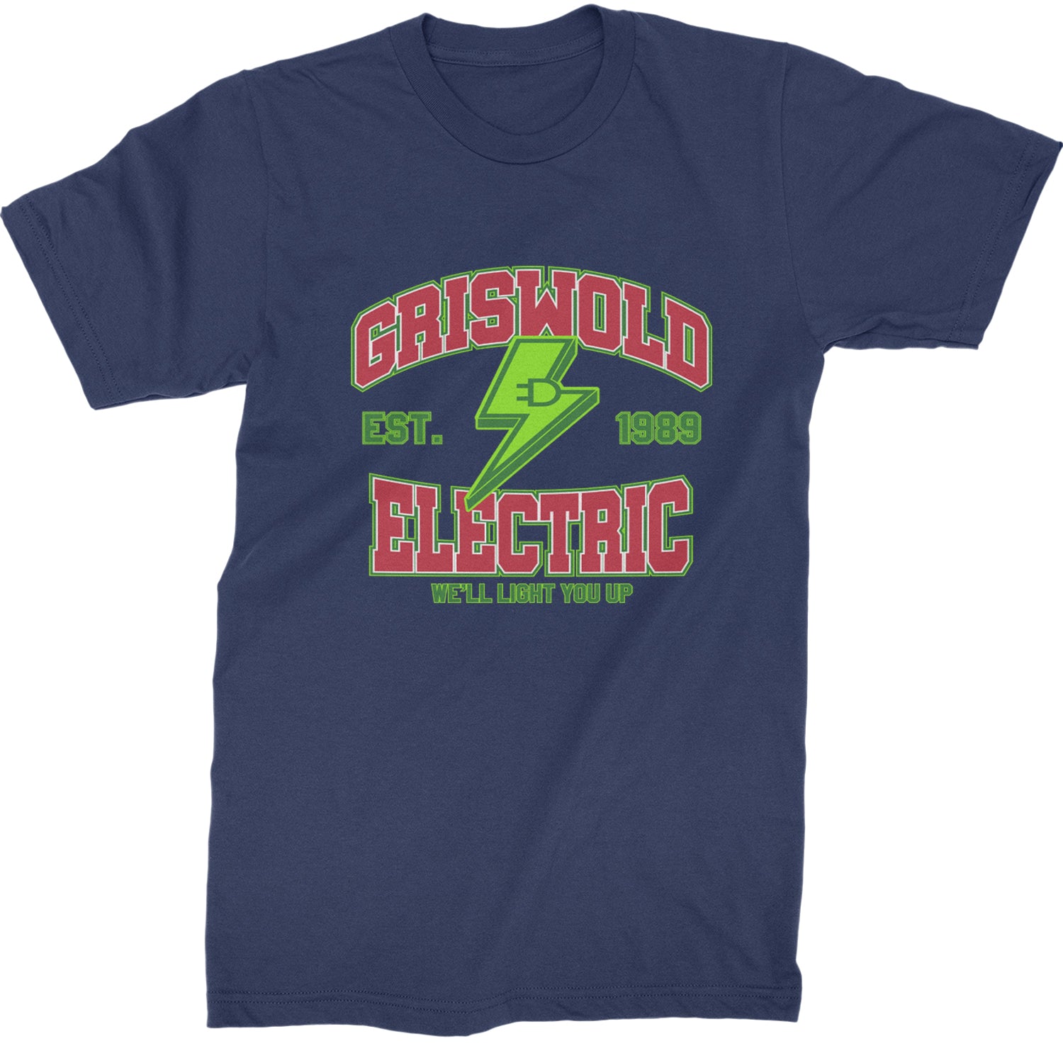 Griswold Electric We'll Light You Up  Mens T-shirt Navy Blue