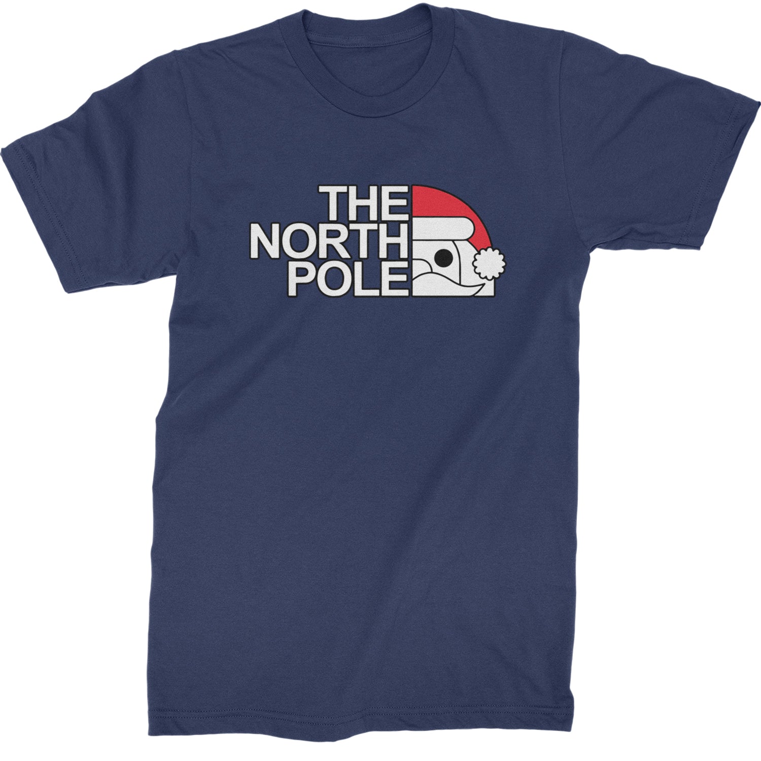 The North Pole Santa Face  Mens T-shirt Navy Blue