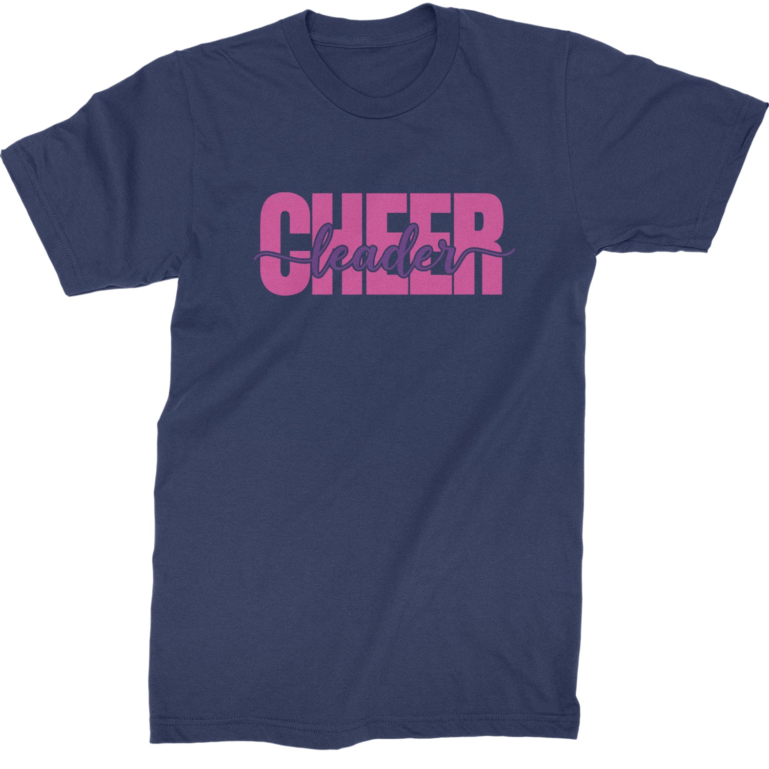 Cheerleader with Scripted Flair Mens T-shirt Navy Blue