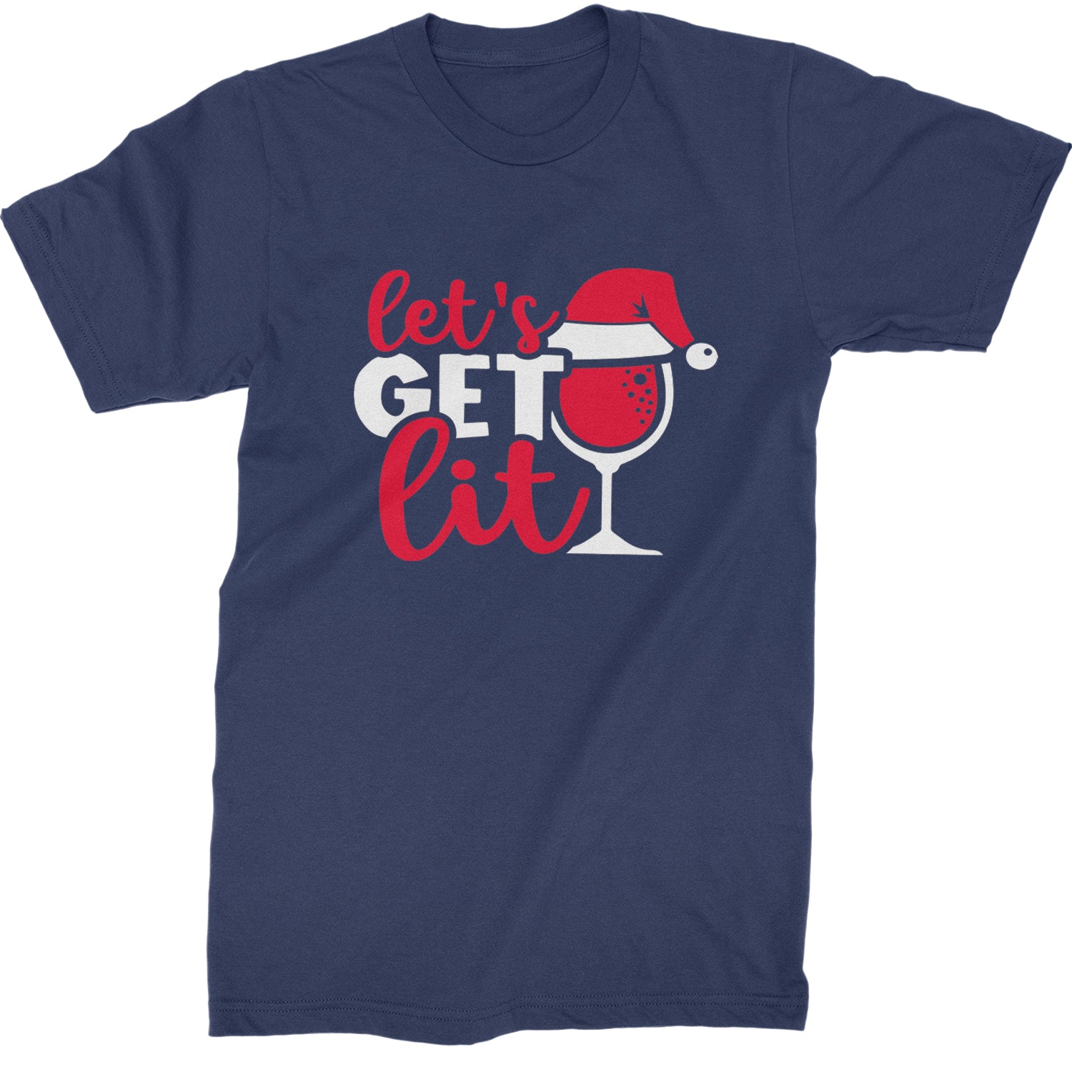 Let’s Get Lit Mens T-shirt Navy Blue