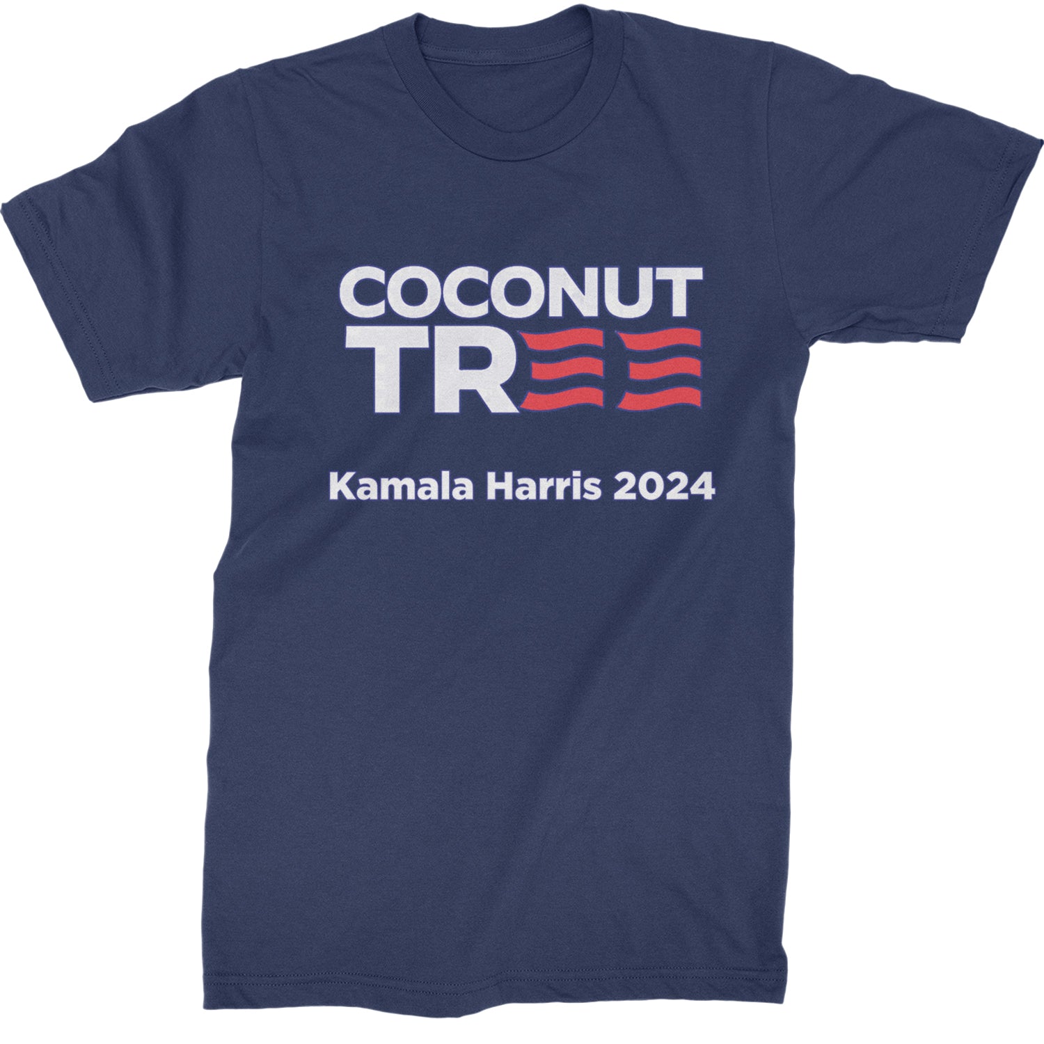 Coconut Tree - Support Kamala Harris For President 2024 Mens T-shirt Navy Blue