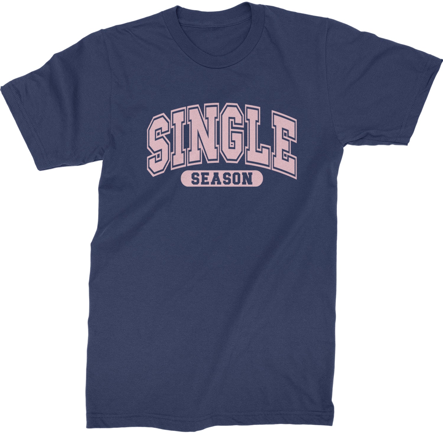 Single Season Valentine's Day  Mens T-shirt Navy Blue