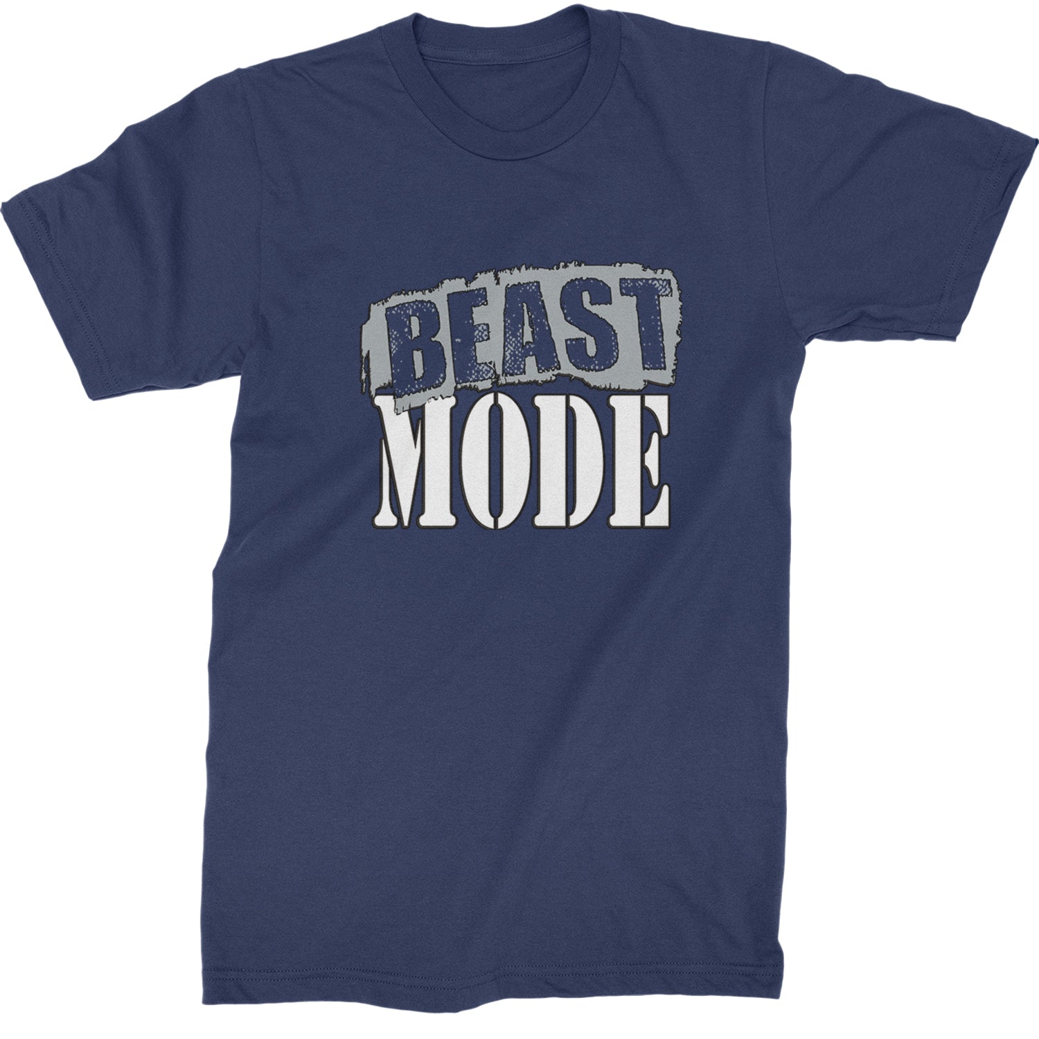 Beast Mode Training Gym Workout Mens T-shirt Navy Blue