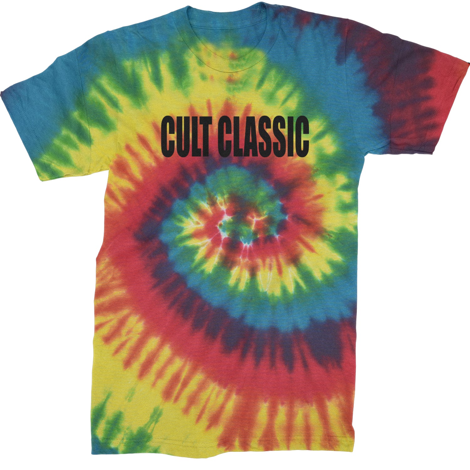 Cult Classic Pop Music Club  Mens T-shirt Tie-Dye Rainbow Reactive