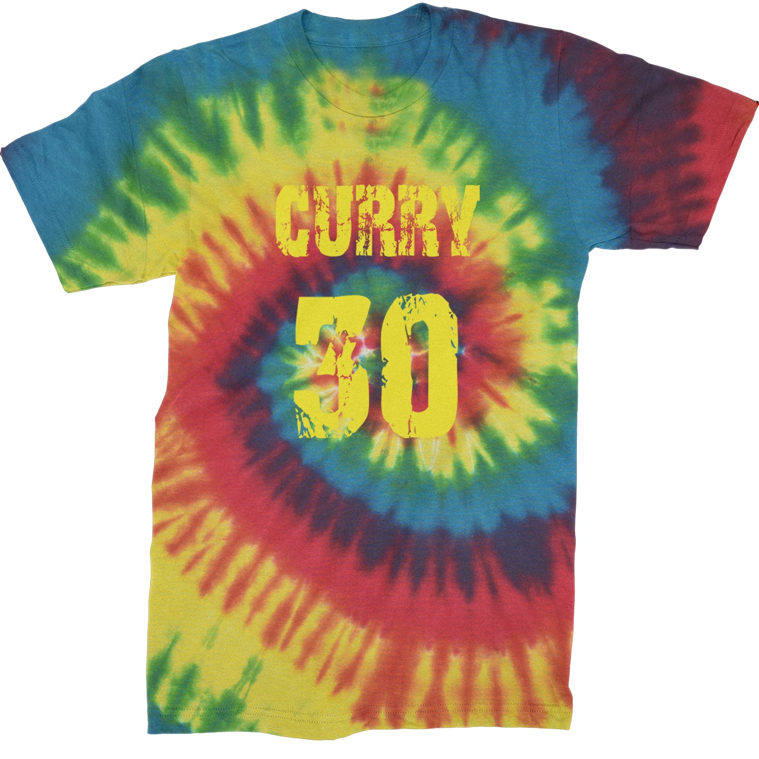 Curry #30 Mens T-shirt Tie-Dye Rainbow Reactive