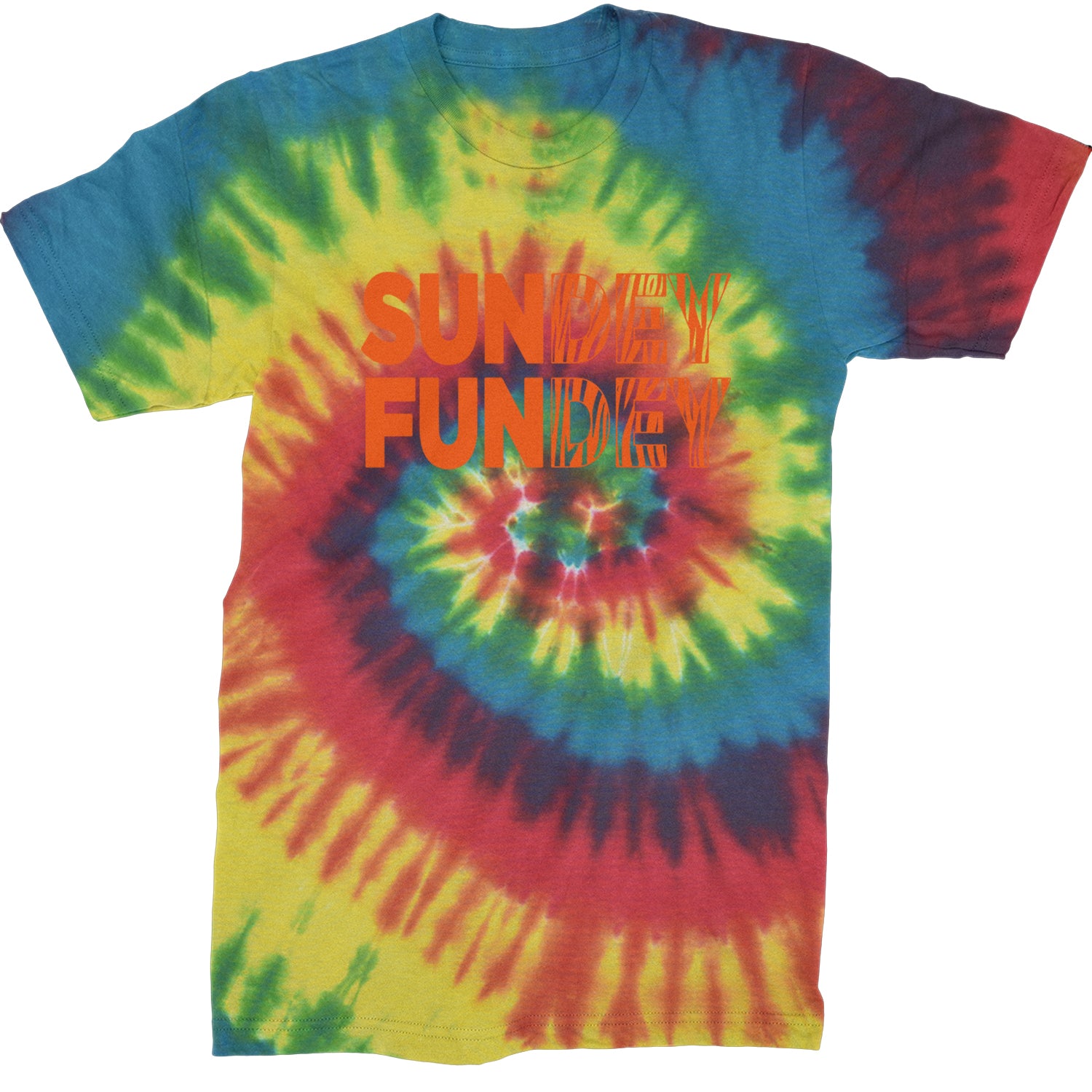 SunDEY FunDEY Sunday FundayMens T-shirt Tie-Dye Rainbow Reactive