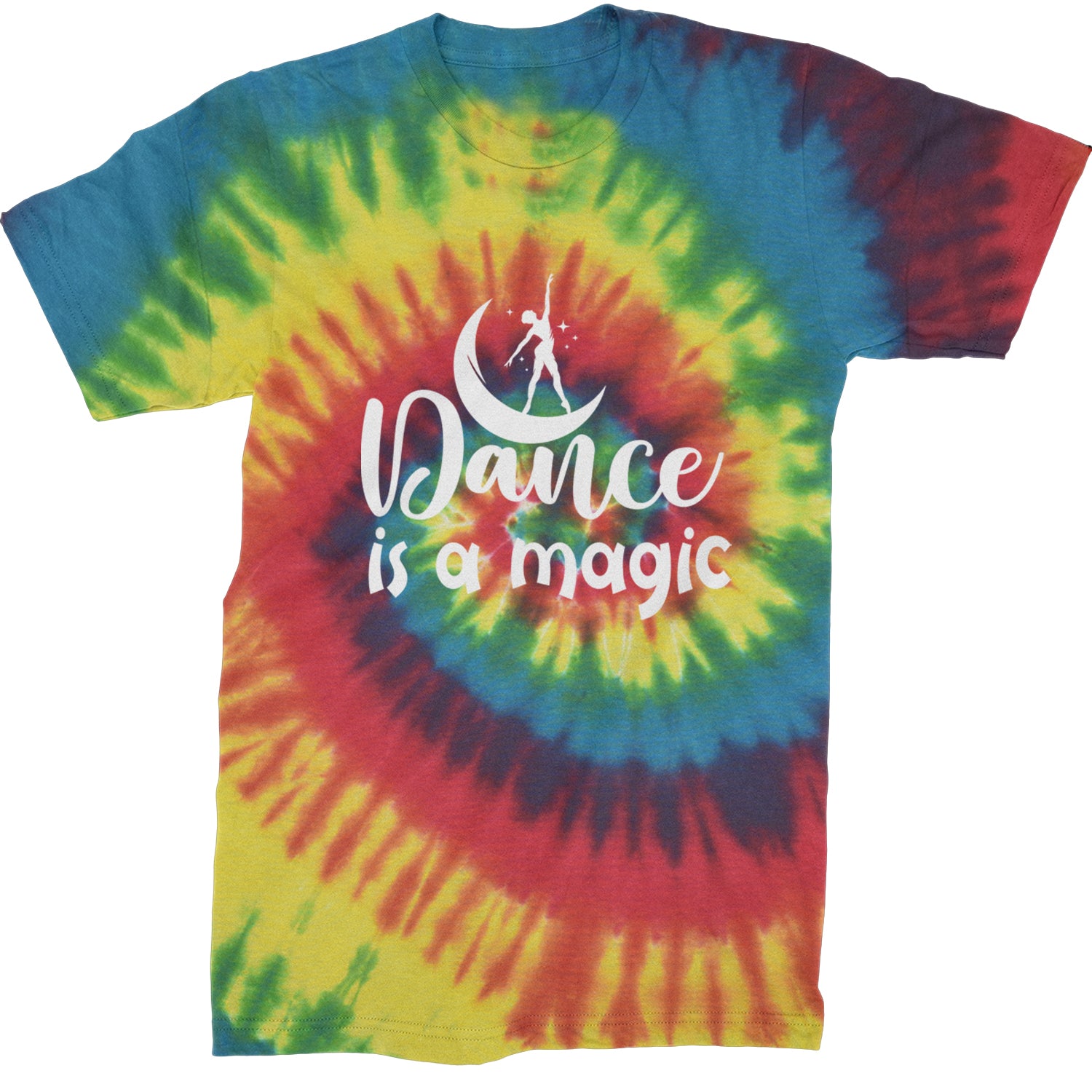 Dance Is Magic Mens T-shirt Tie-Dye Rainbow Reactive