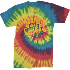 Karma Is The Guy On The Chiefs Boyfriend Mens T-shirt Tie-Dye Rainbow Reactive