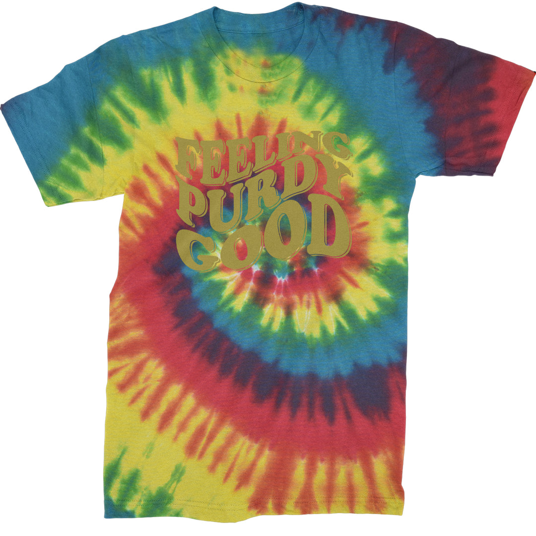 Feeling Purdy Good San Francisco Mens T-shirt Tie-Dye Rainbow Reactive
