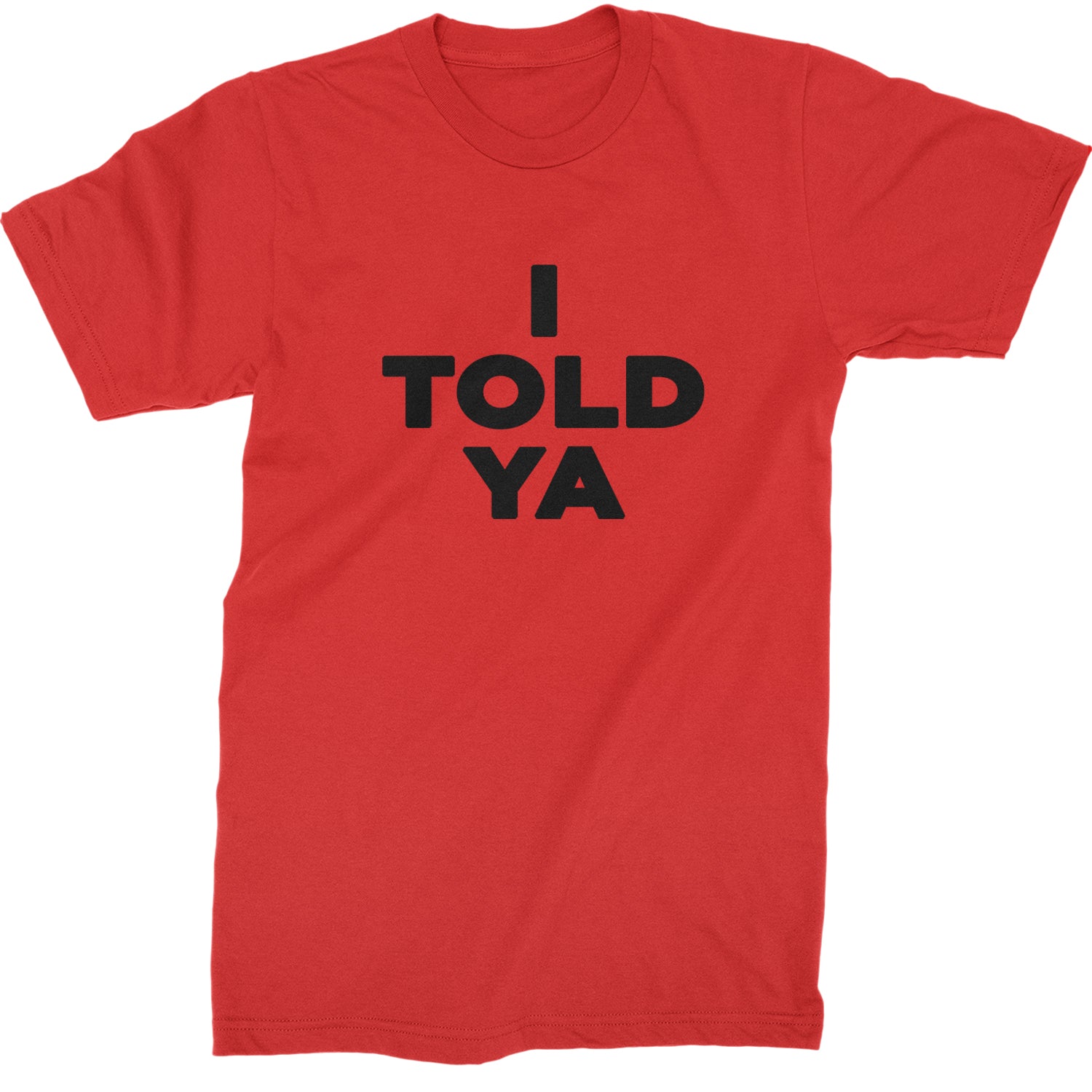 I Told Ya Challenger Black Print Mens T-shirt Red