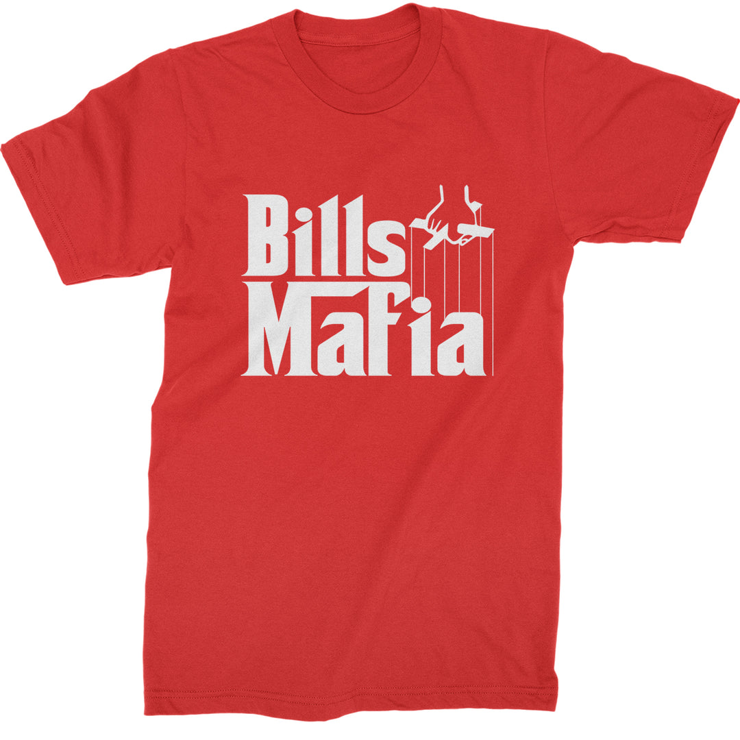 Mafia Bills Mafia Godfather Mens T-shirt Red
