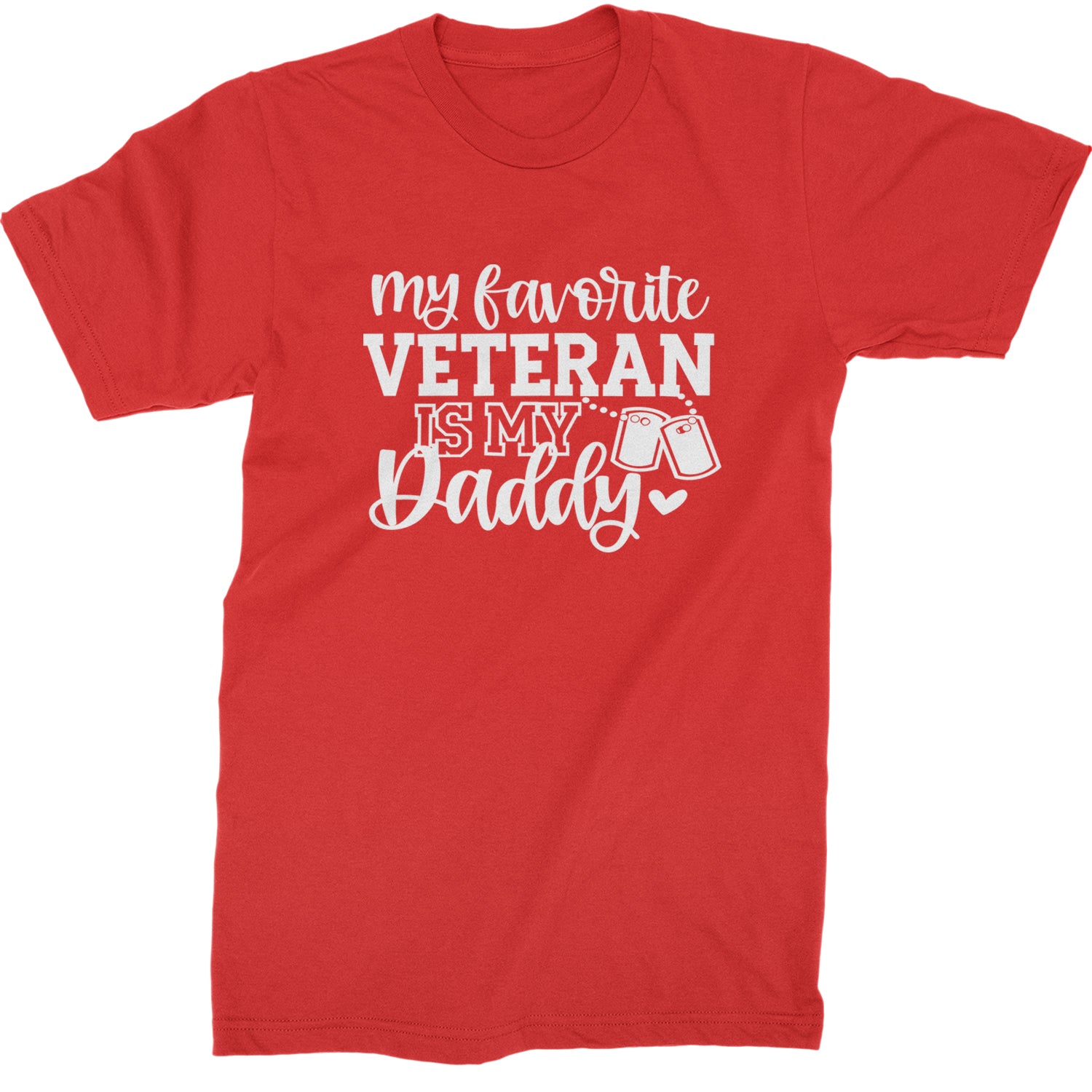 My Favorite Veteran Is My Daddy Mens T-shirt Red