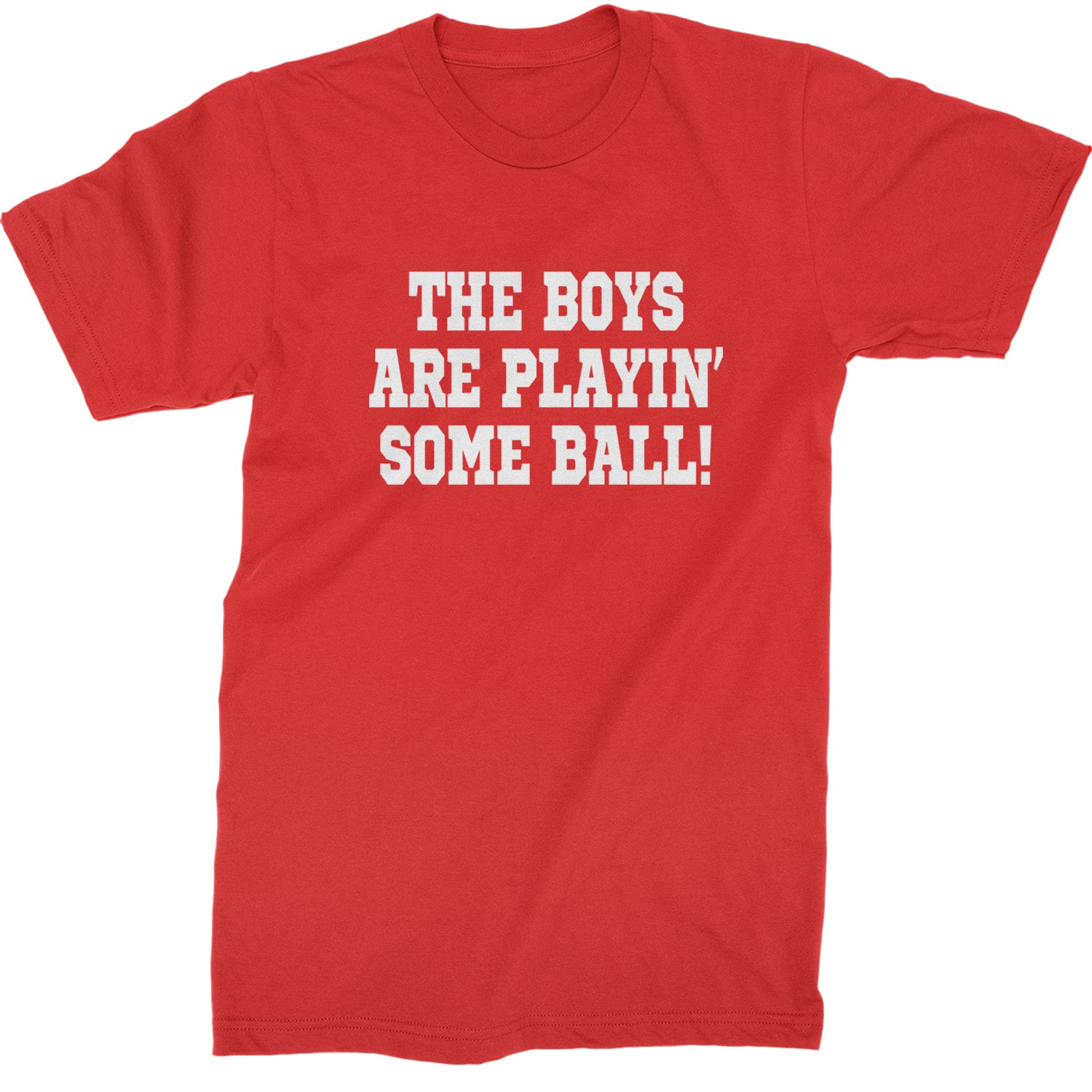 The Boys Are Playing Some Baseball Mens T-shirt Red