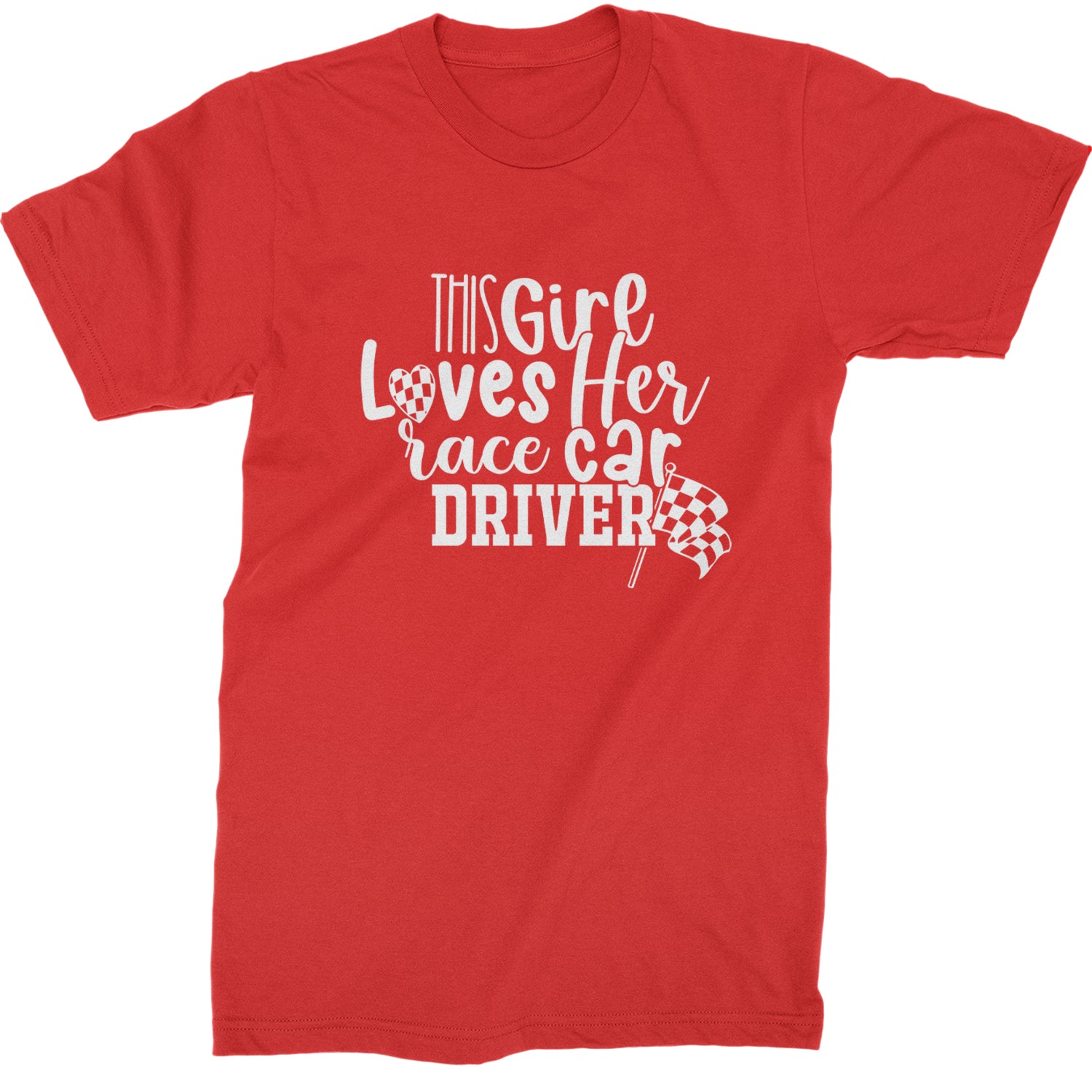 This Girl Loves Her Racecar Driver Mens T-shirt Red