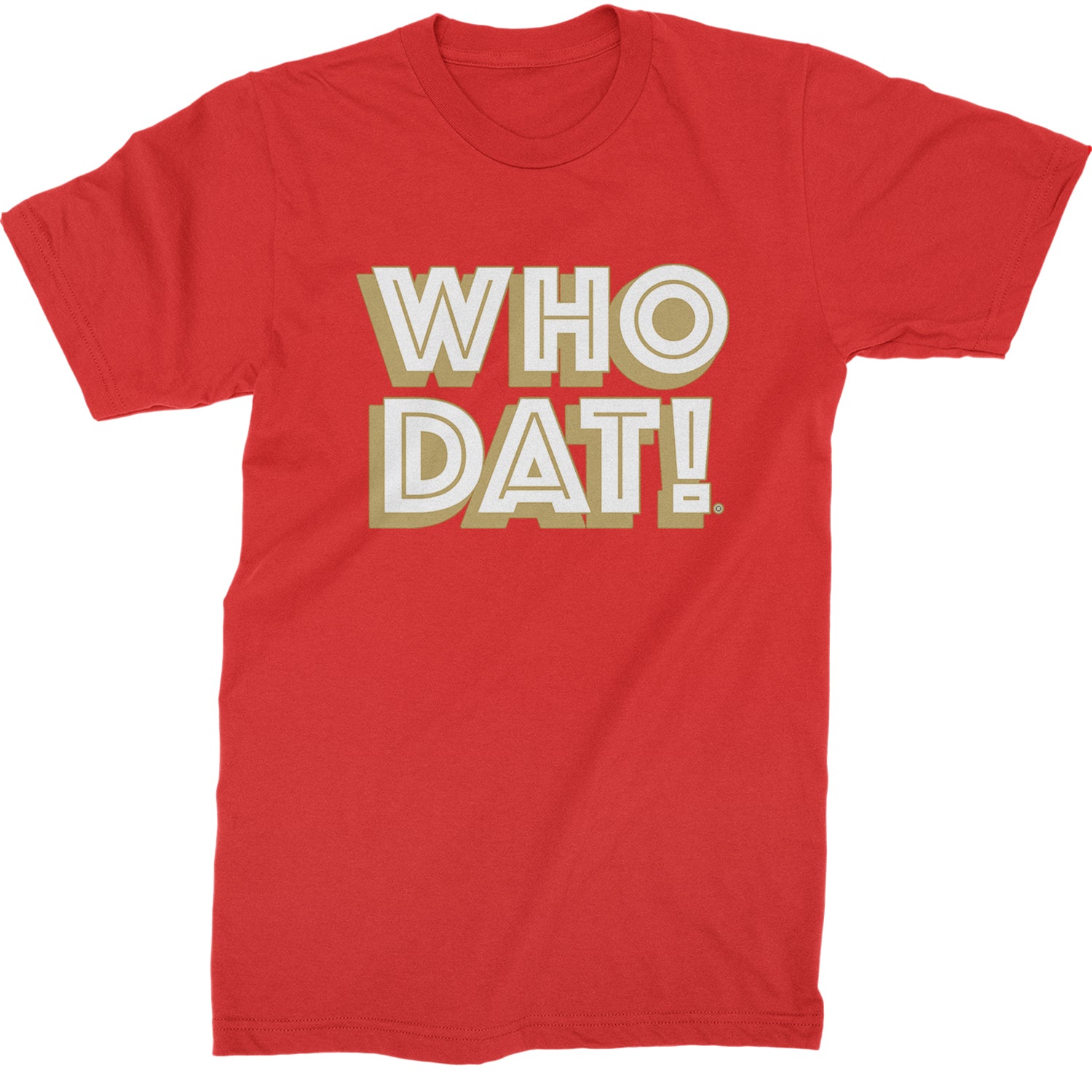 Who Dat Nation Big Bold New Orleans Mens T-shirt Red