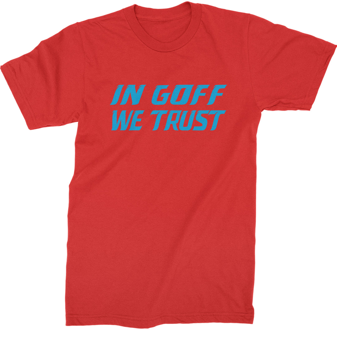 In Goff We Trust Detroit  Mens T-shirt Red