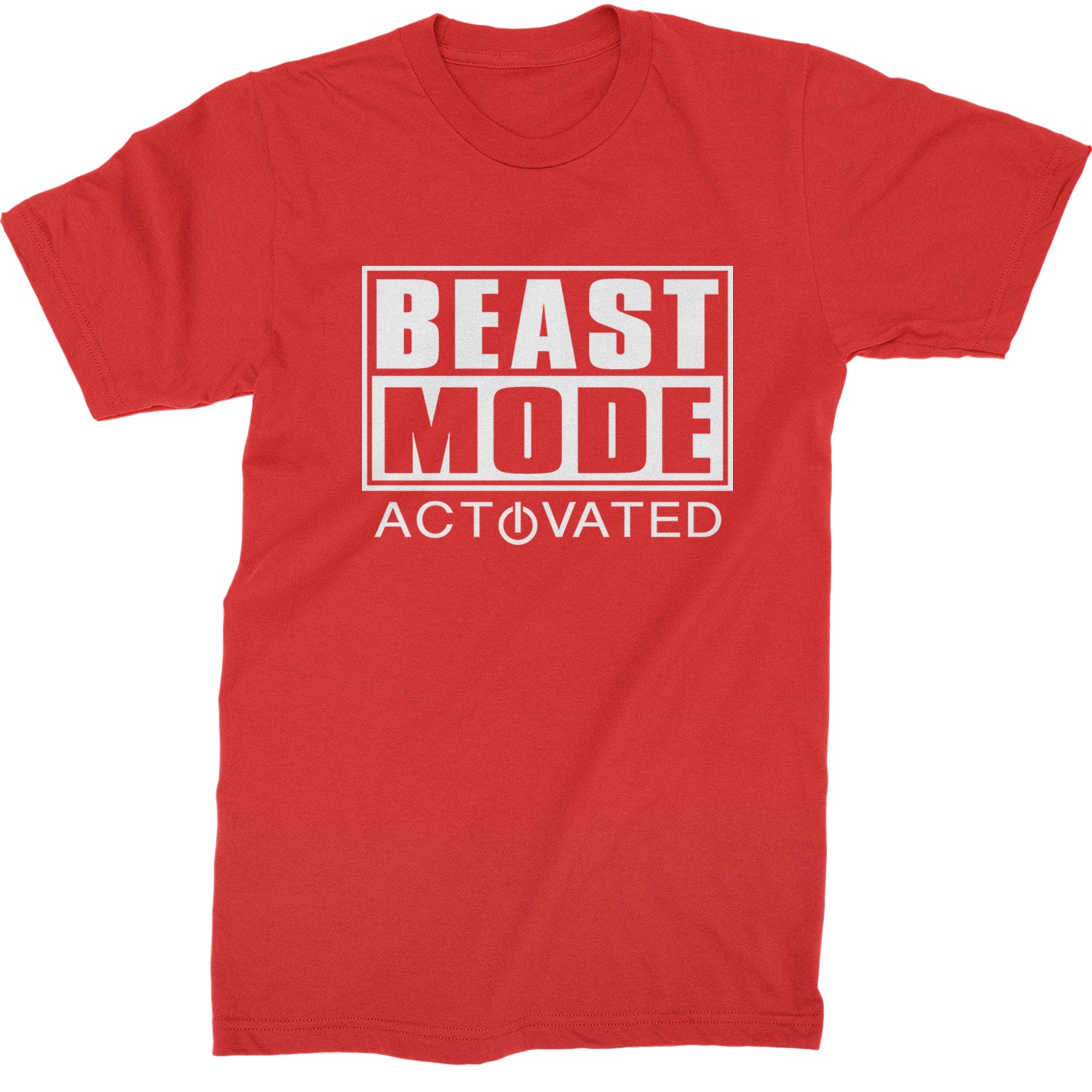 Activated Beast Mode Workout Gym Clothing Mens T-shirt Red