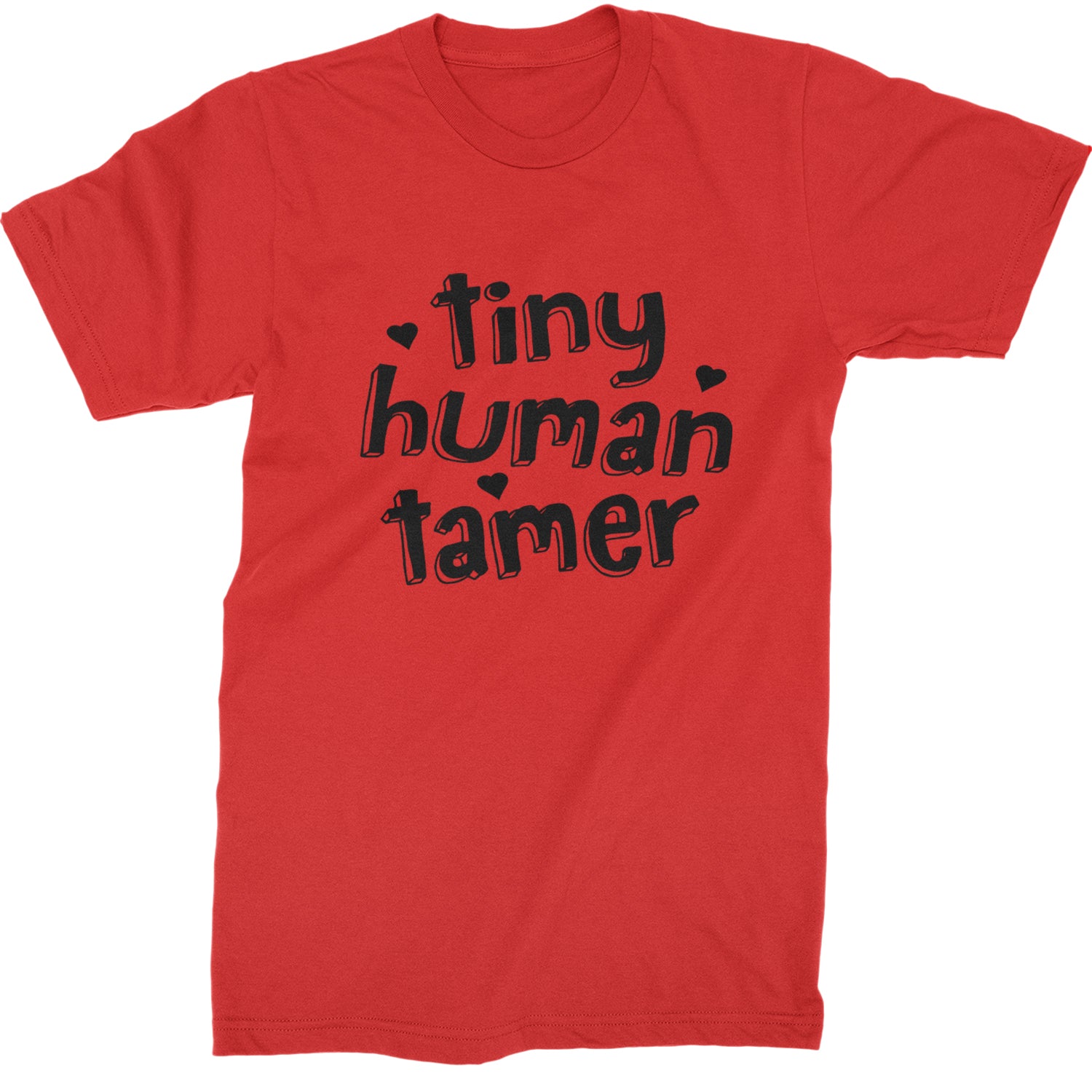 Tiny Human Tamer Teacher Mens T-shirt Red