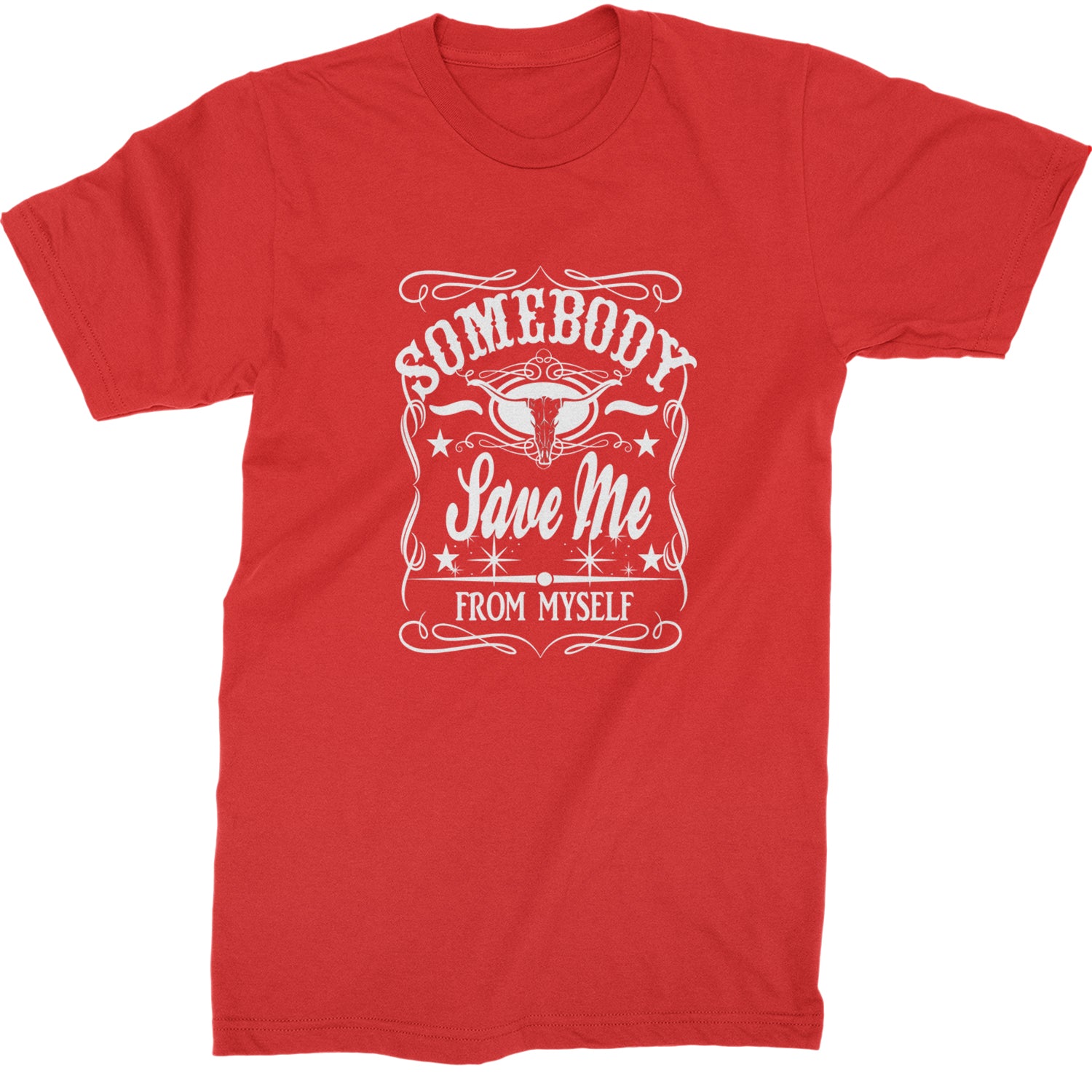 Somebody Save Me From Myself Son Of A Sinner Mens T-shirt Red