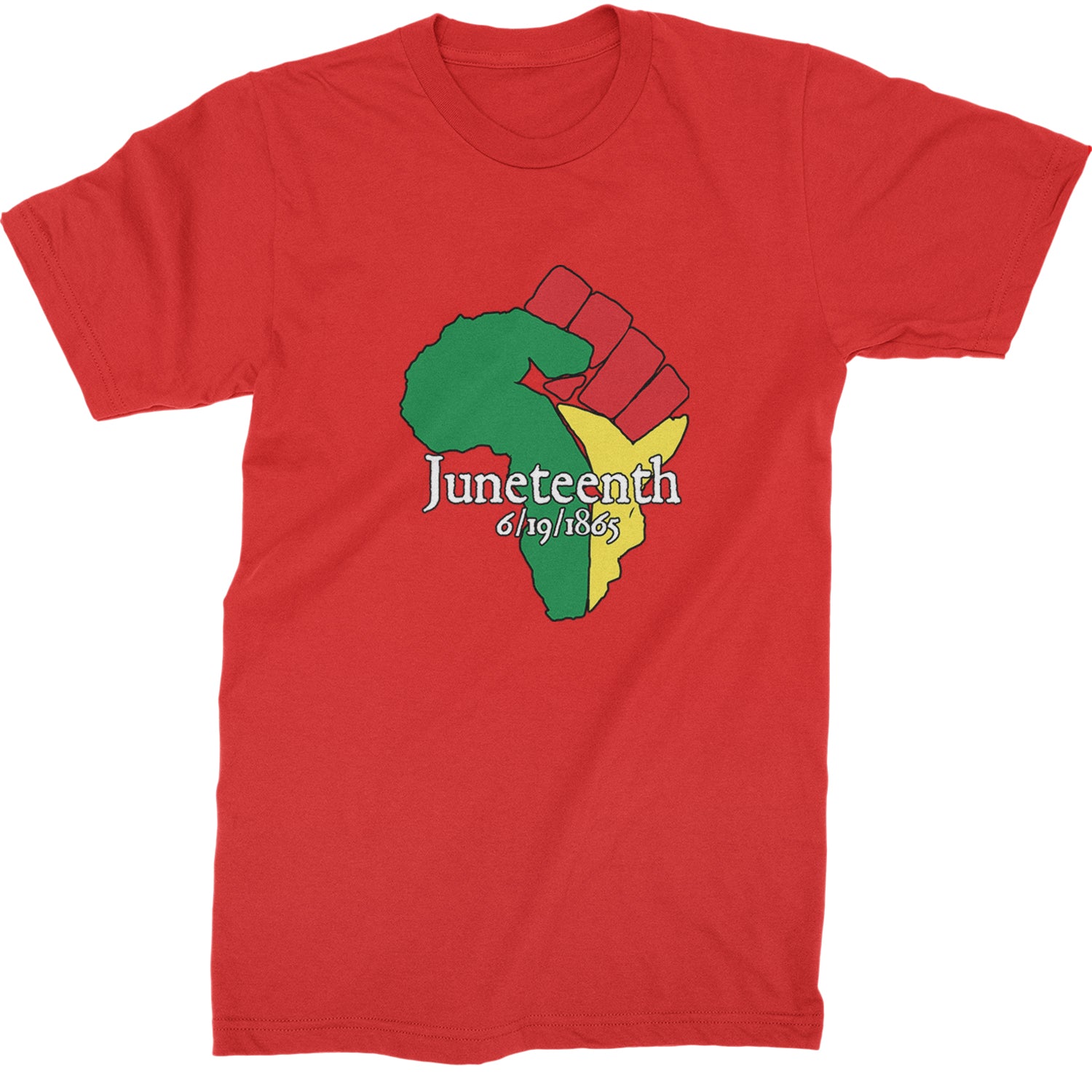 Juneteenth Raised Fist Africa Celebrate Emancipation Day  Mens T-shirt Red