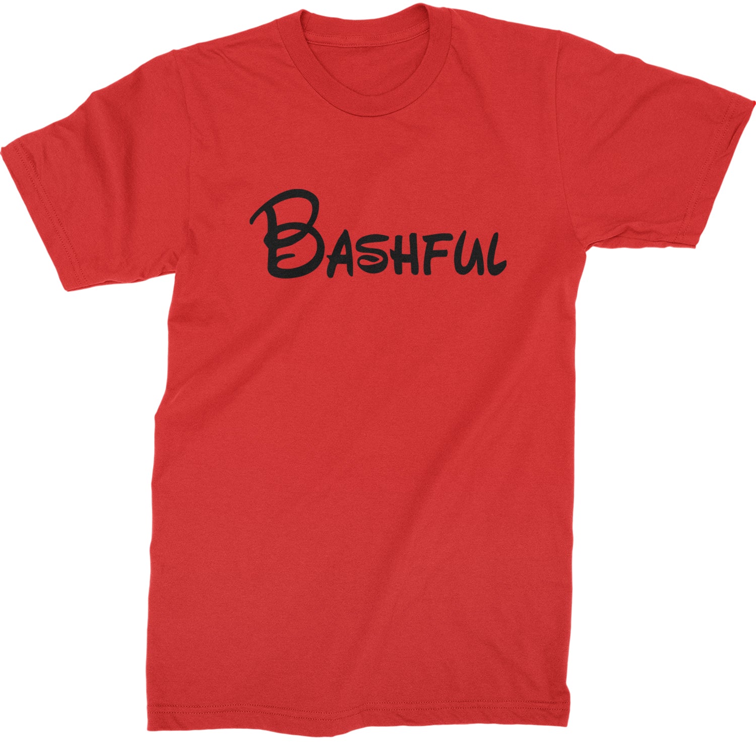 Bashful - 7 Dwarfs Costume Mens T-shirt Red