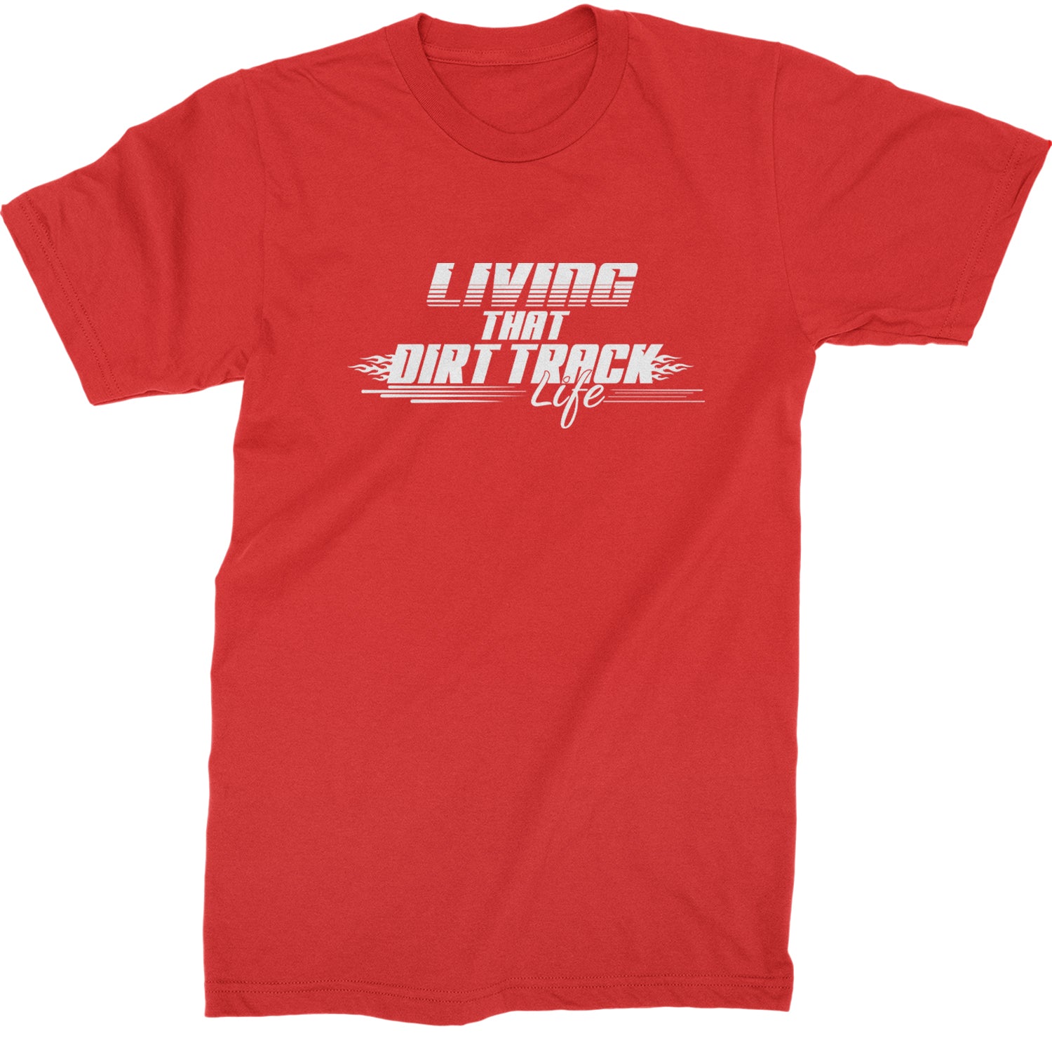 Living That Dirt Track Life Mens T-shirt Red