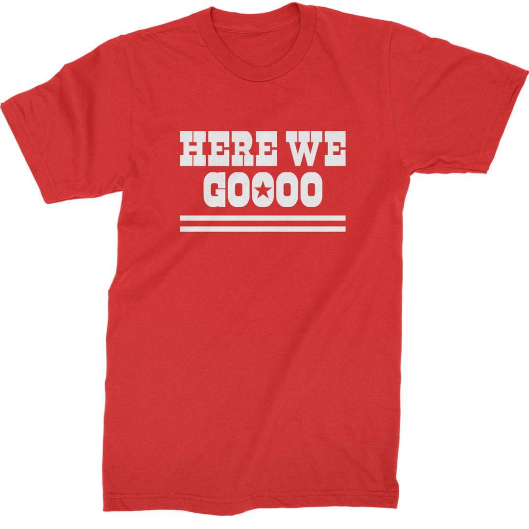Here We Go Dem Boys Dallas Football Mens T-shirt Red