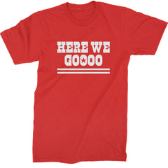 Here We Go Dem Boys Dallas Football Mens T-shirt Red