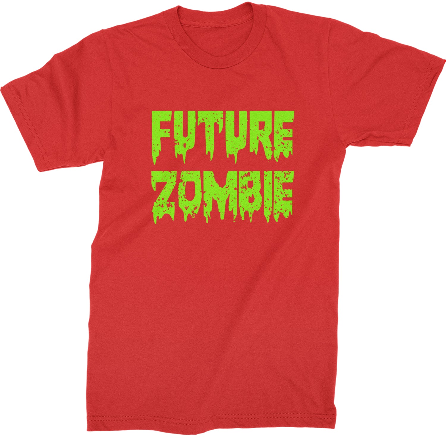 Future Zombie Horror Mens T-shirt Red