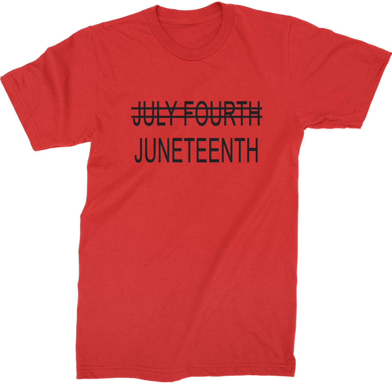 Juneteenth (July Fourth Crossed Out) Jubilee Mens T-shirt Red